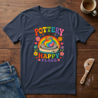 Pottery Is My Happy Place Rainbow T-Shirt