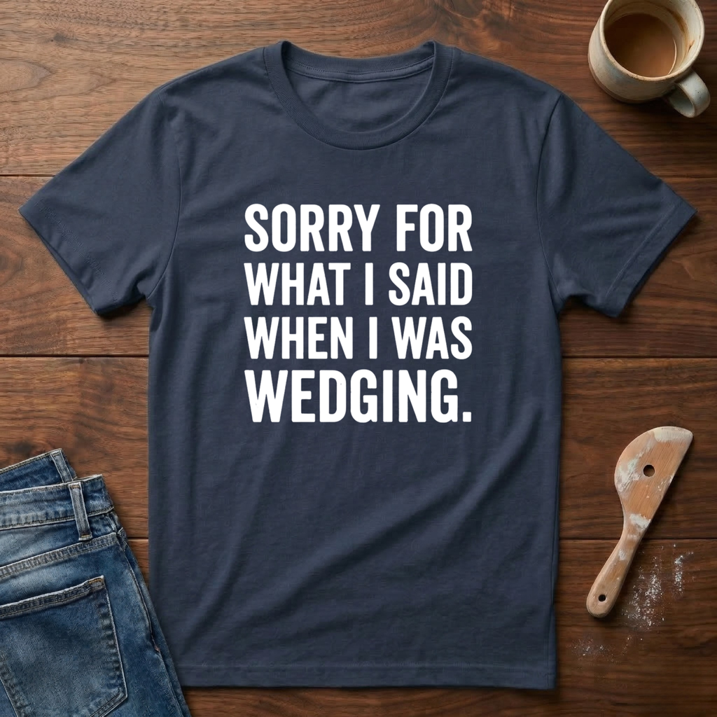 Sorry For What I Said When I Was Wedging T-Shirt