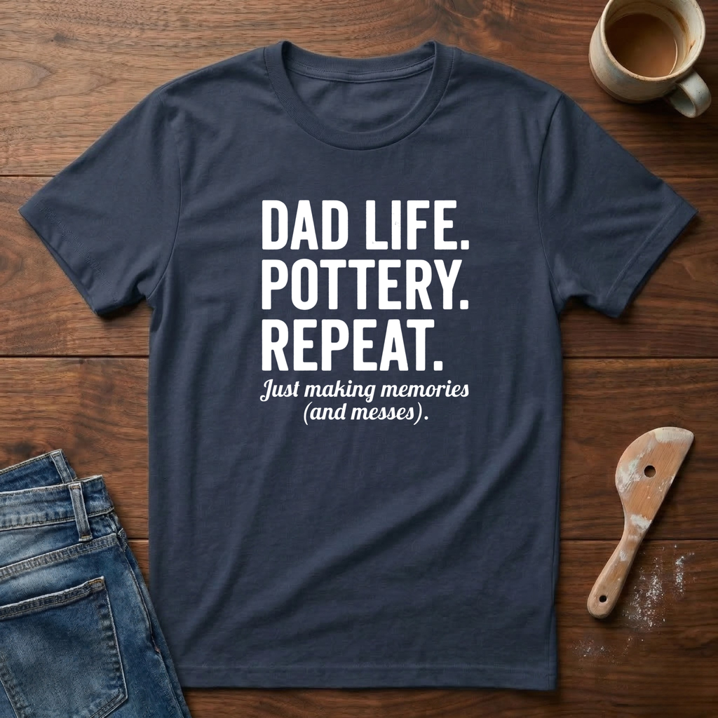 Dad Life. Pottery. Repeat. T-Shirt