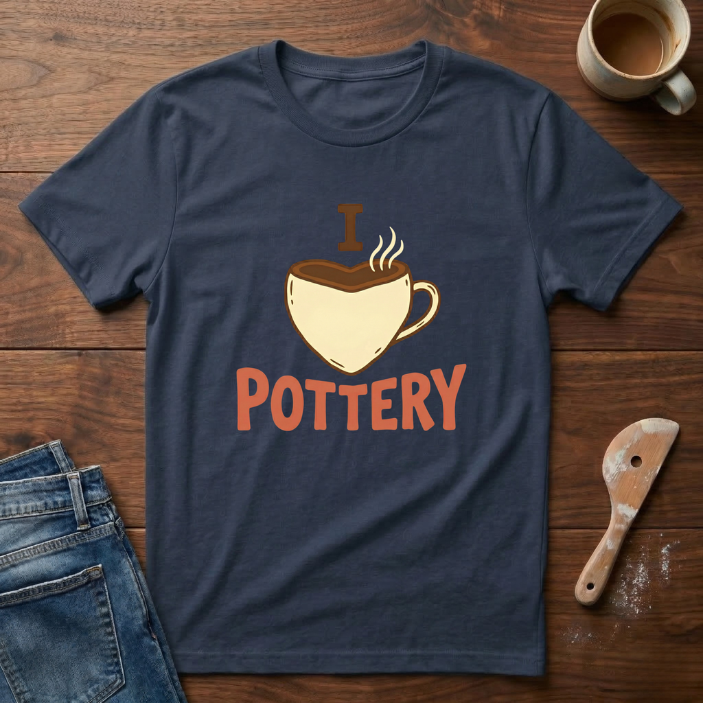 I Heart Pottery Retro T-Shirt