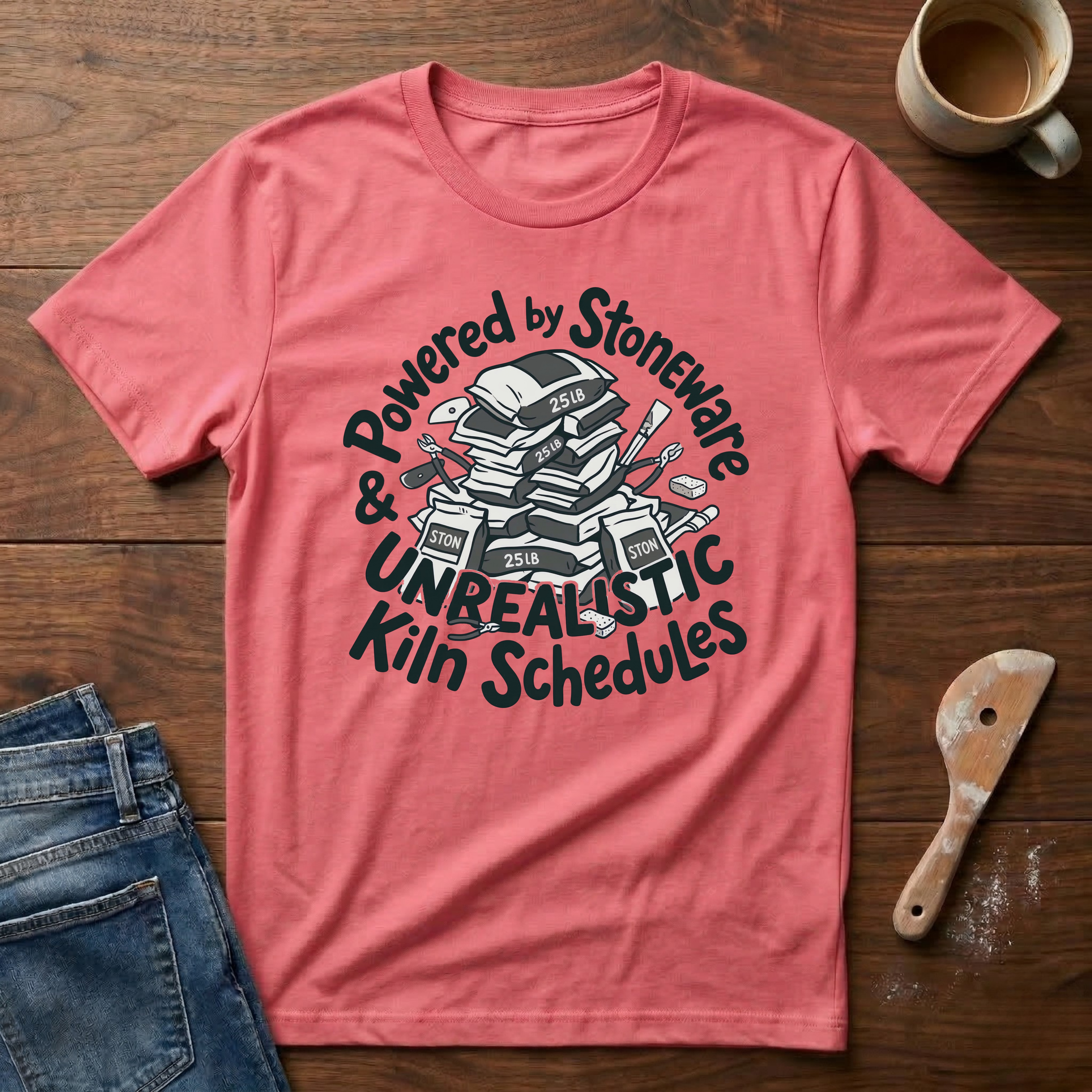 Powered By Stoneware & Unrealistic Kiln Schedules T-Shirt