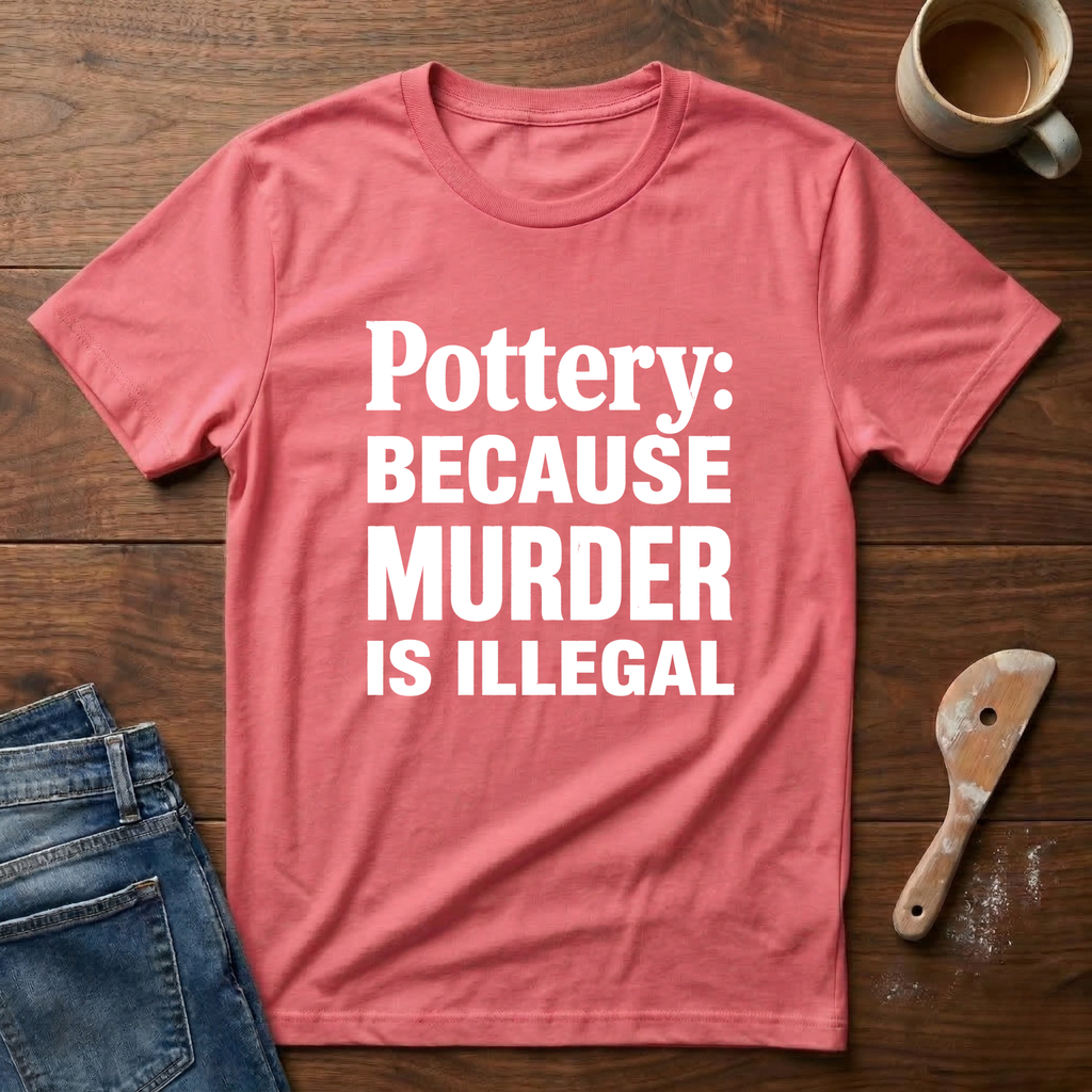 Pottery: Because Murder Is Illegal T-Shirt