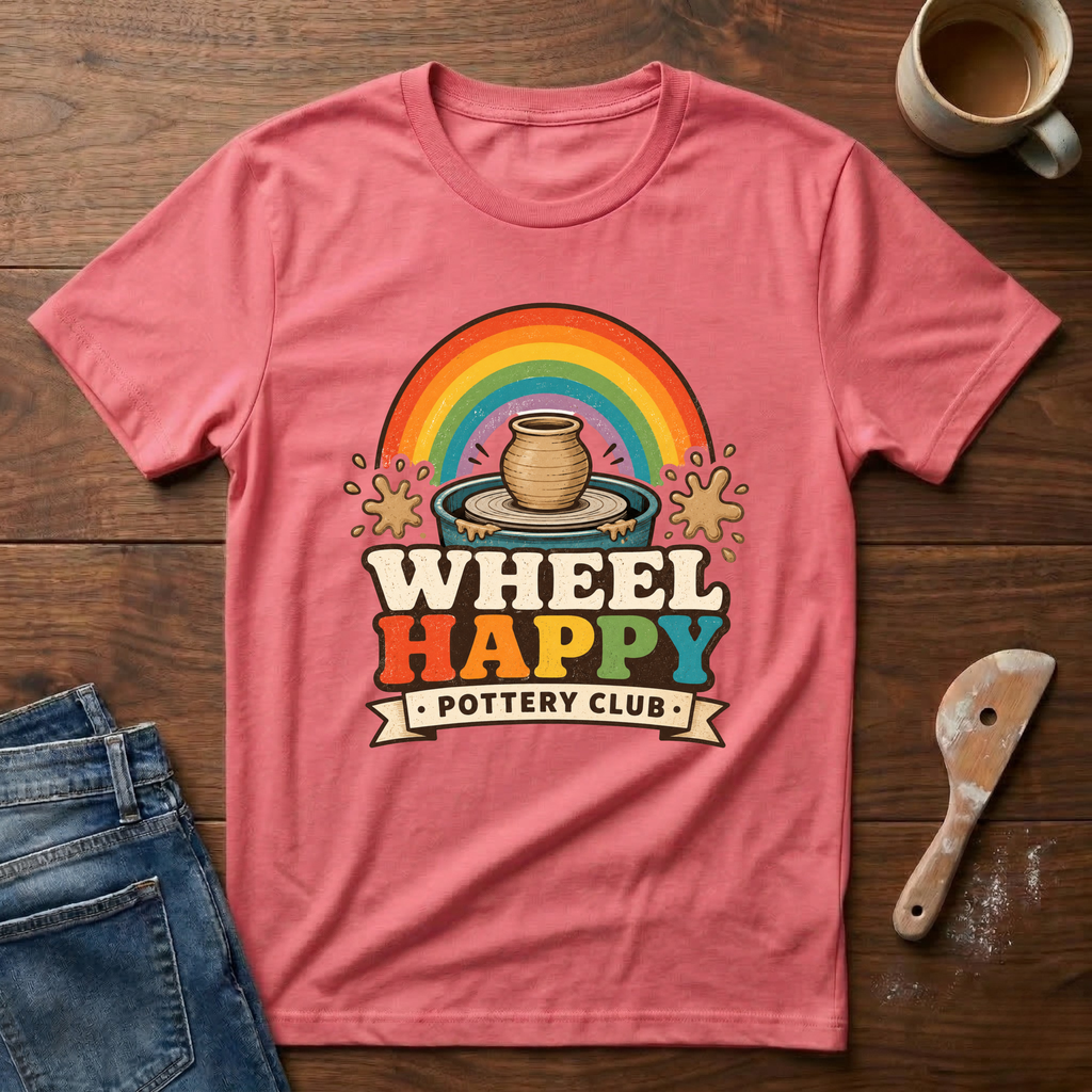Wheel Happy Pottery Club T-Shirt