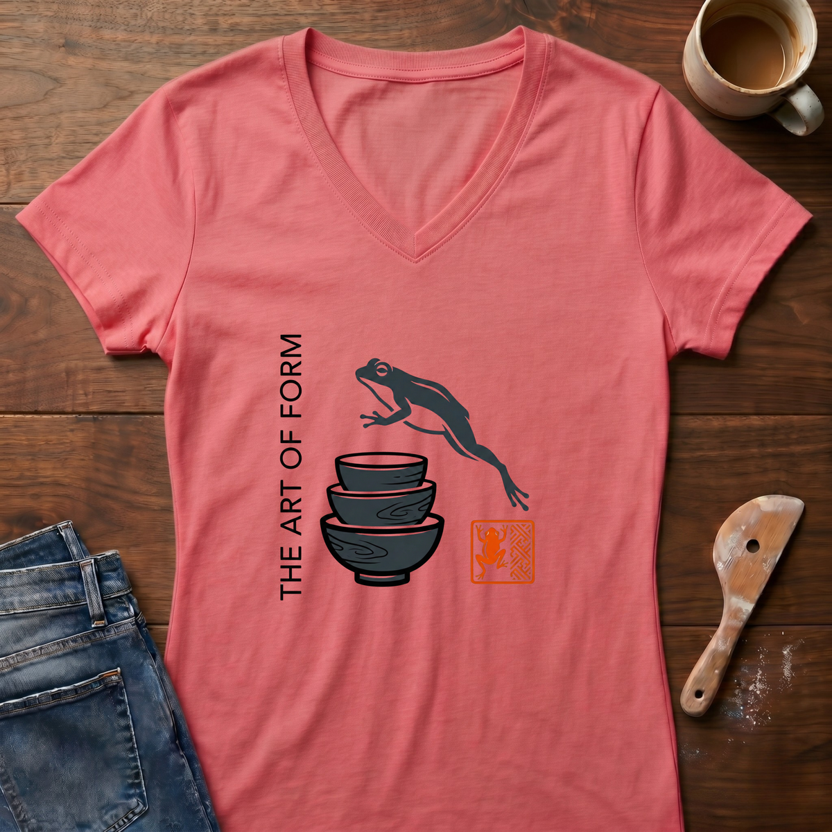 The Art Of Form Ladies' V-Neck T-Shirt