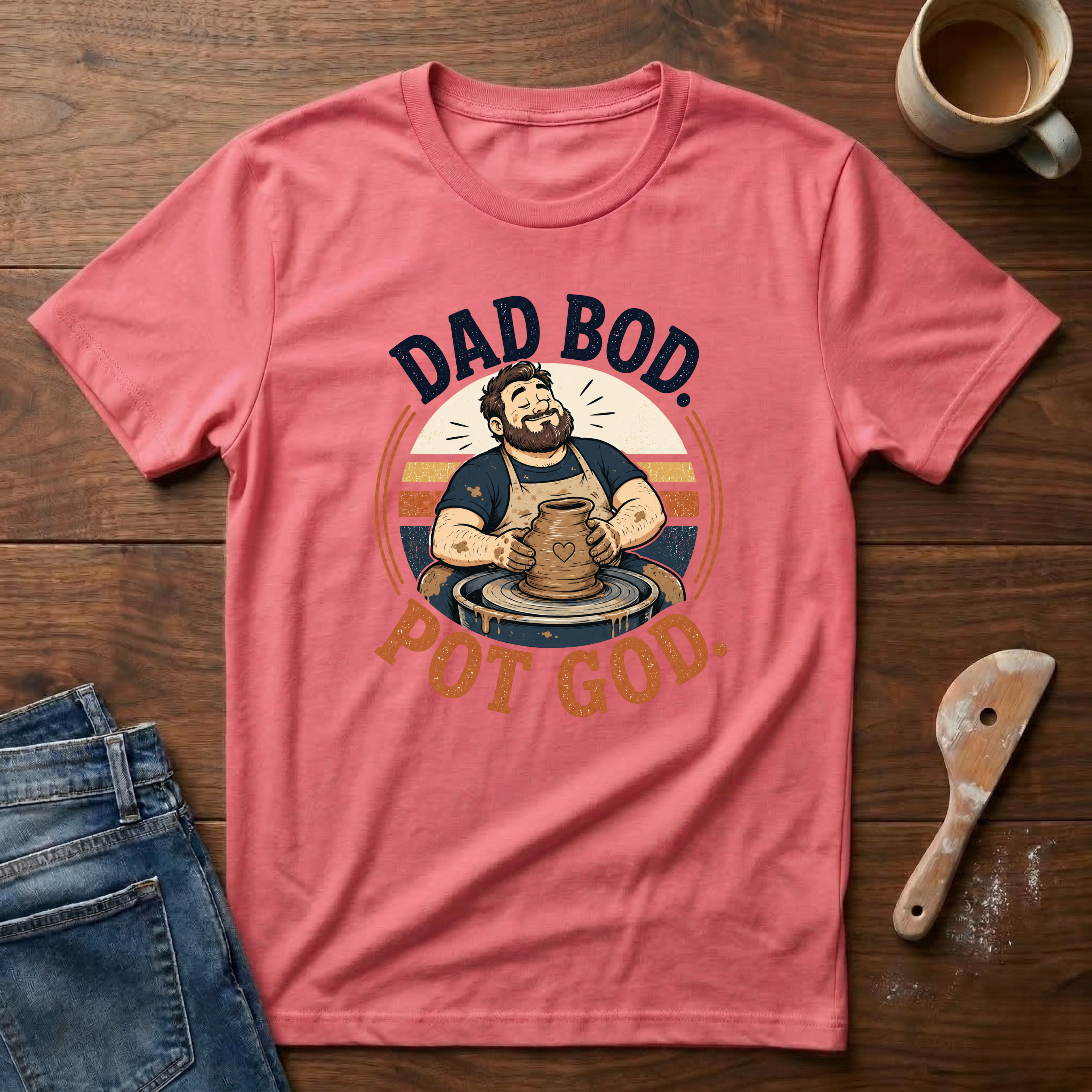 Dad Bod. Pot God. T-Shirt