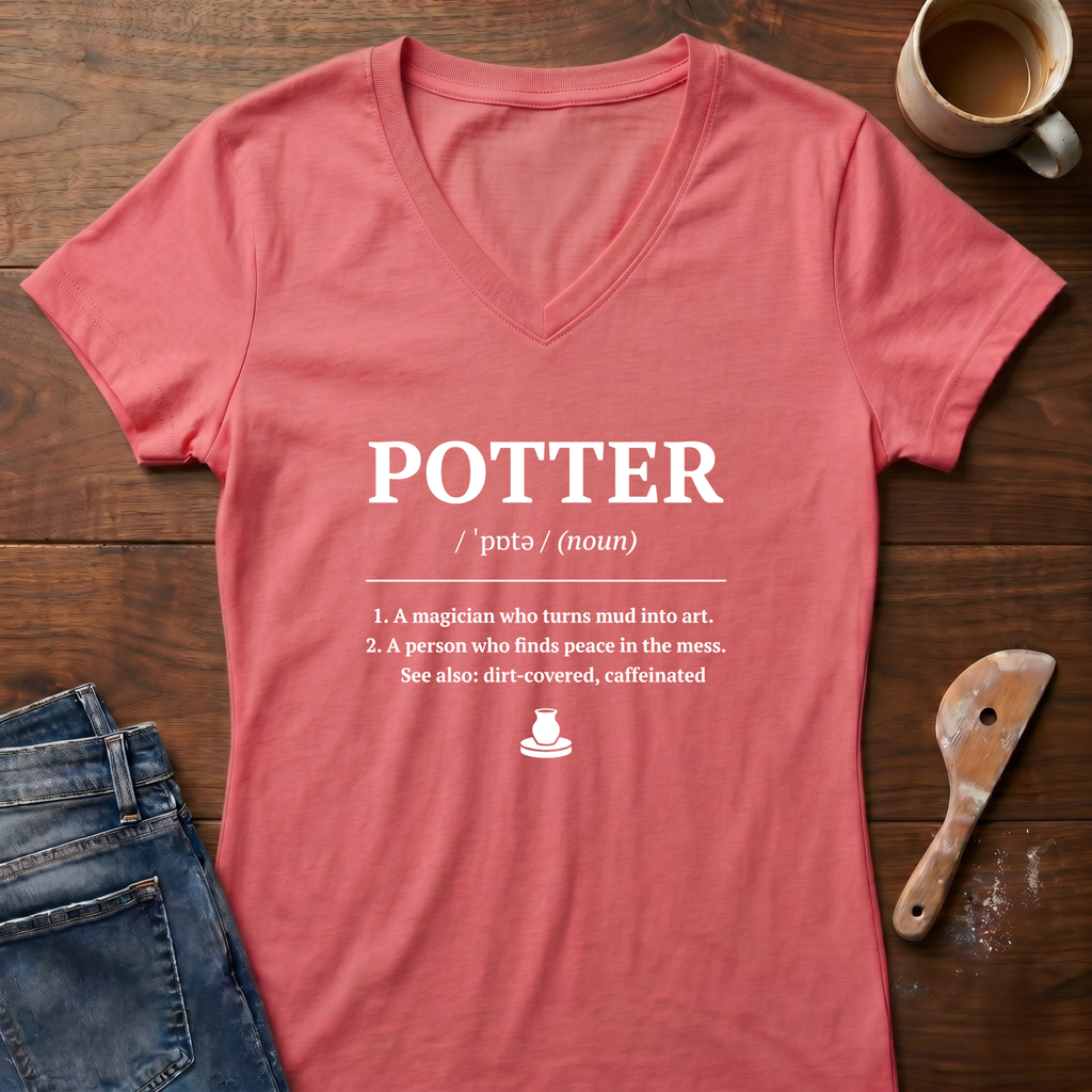 Potter Defined Ladies' V-Neck T-Shirt