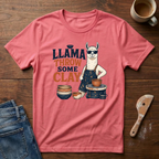 Llama Throw Some Clay T-Shirt