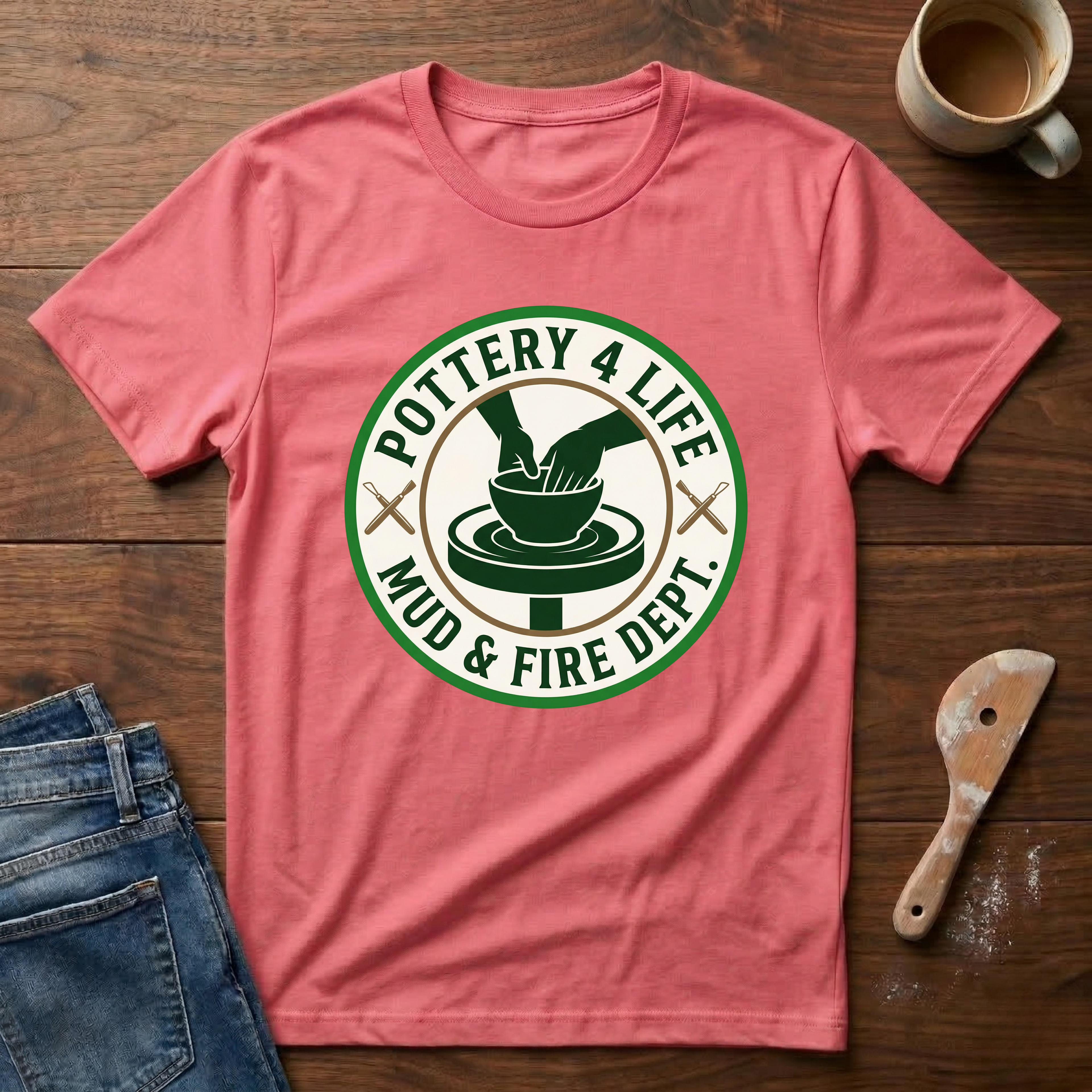 Pottery 4 Life Mud & Fire Dept. T-Shirt
