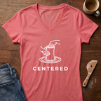 Centered Ladies' V-Neck T-Shirt