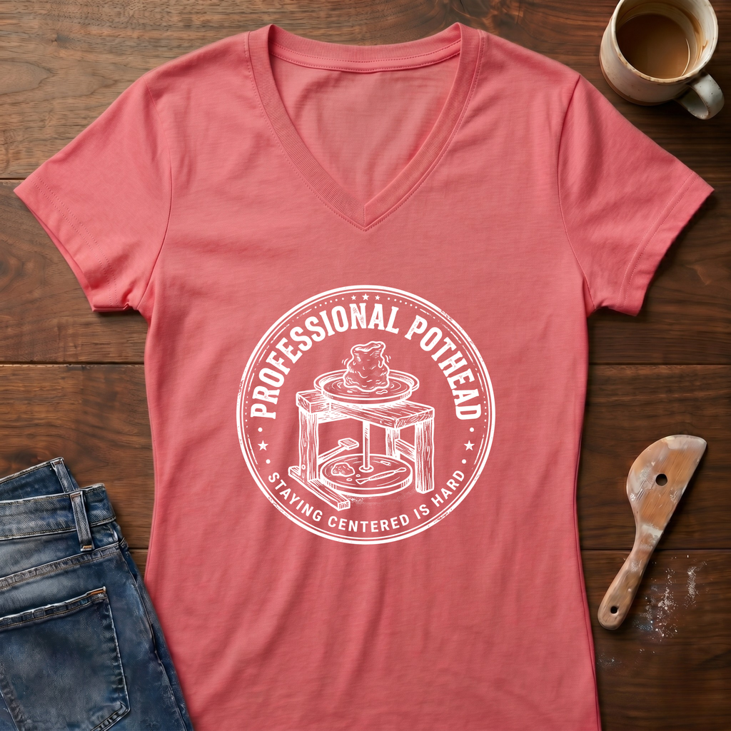 Professional Pothead Ladies' V-Neck T-Shirt