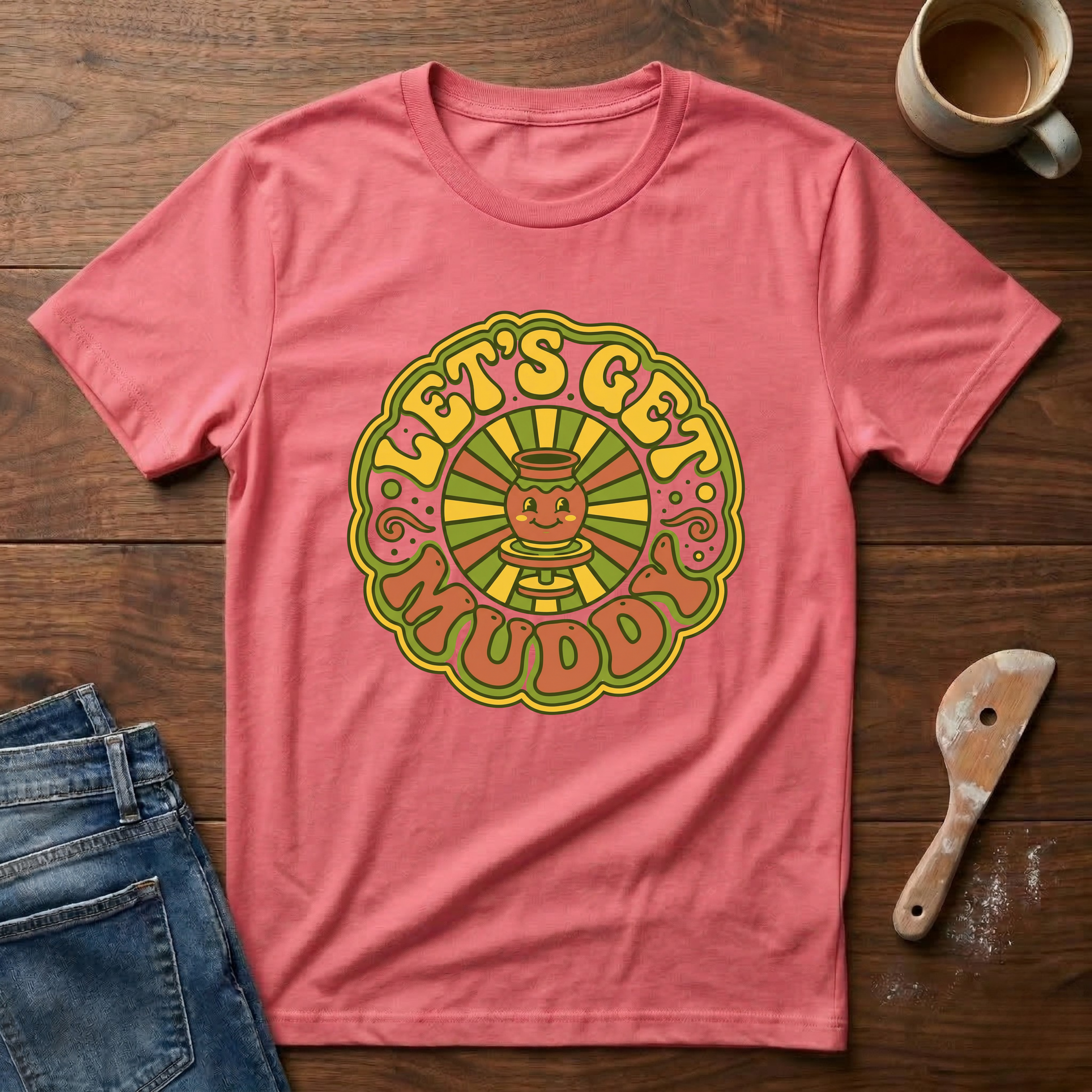 Let's Get Muddy Retro T-Shirt