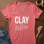 Clay Defined Ladies' V-Neck T-Shirt