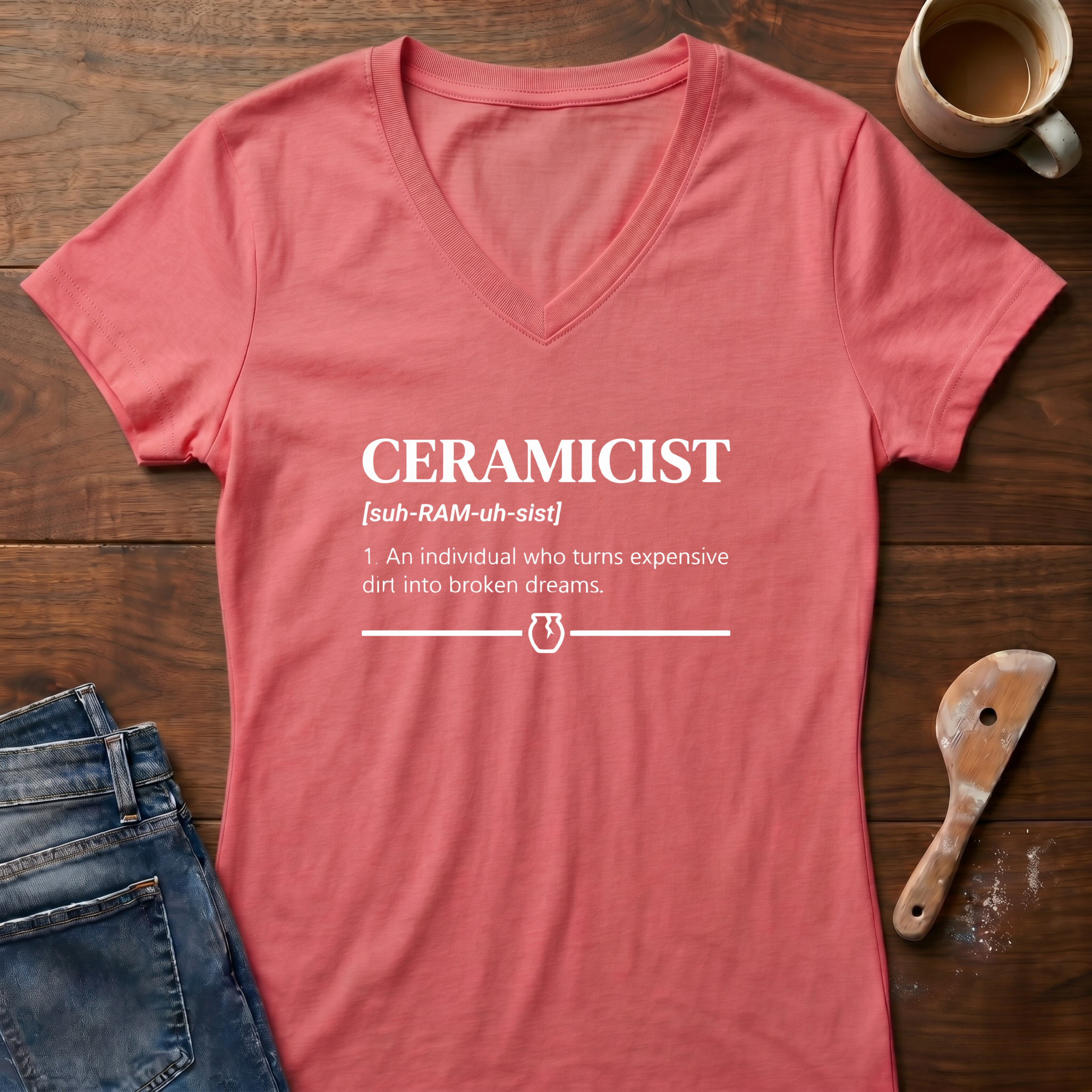 Ceramicist Defined Ladies' V-Neck T-Shirt
