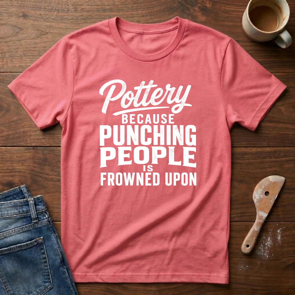 Pottery Because Punching People Is Frowned Upon T-Shirt