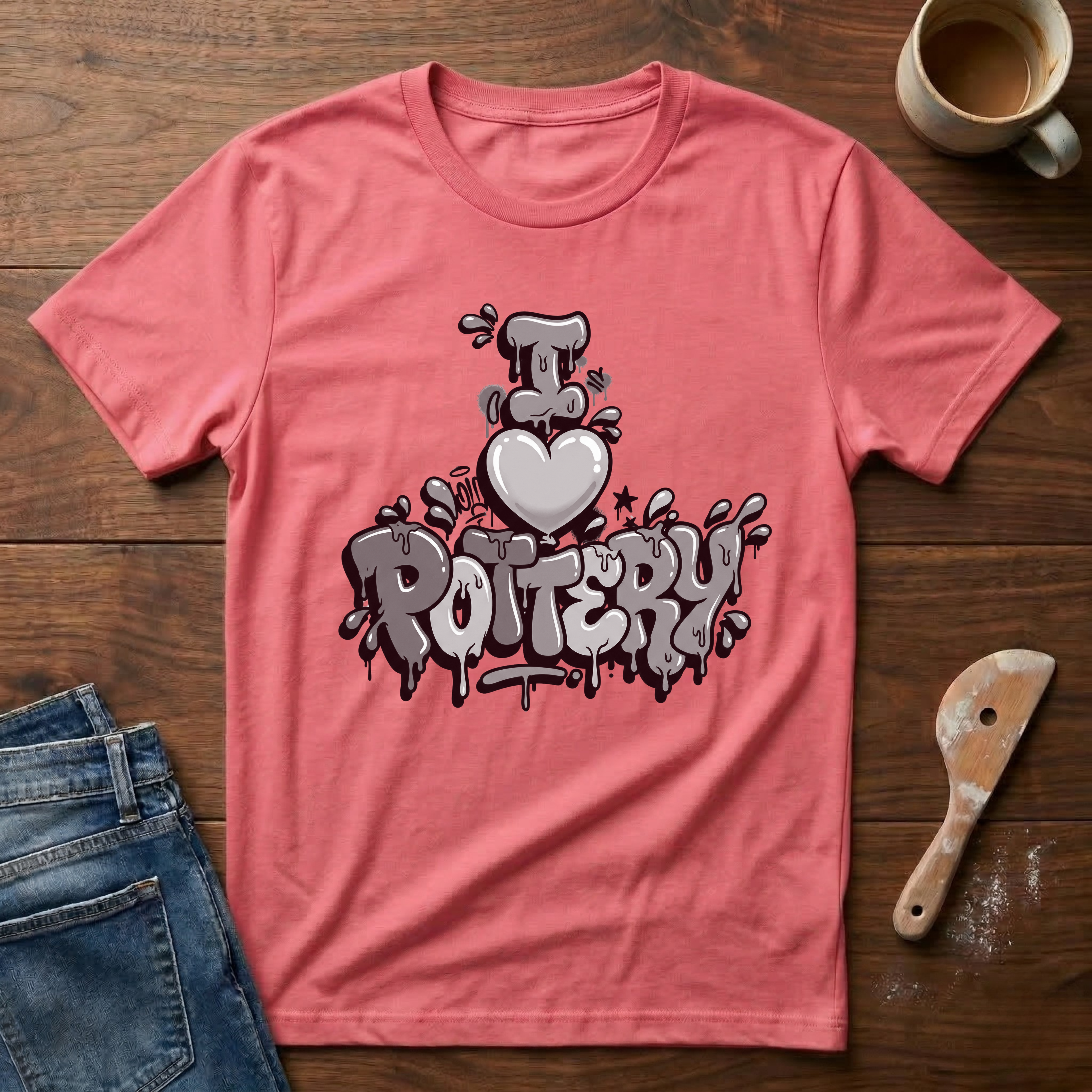 I Heart Pottery Graffiti T-Shirt