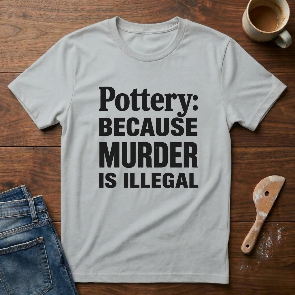 Pottery: Because Murder Is Illegal T-Shirt