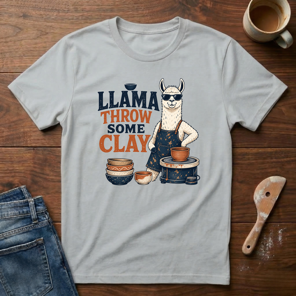 Llama Throw Some Clay T-Shirt