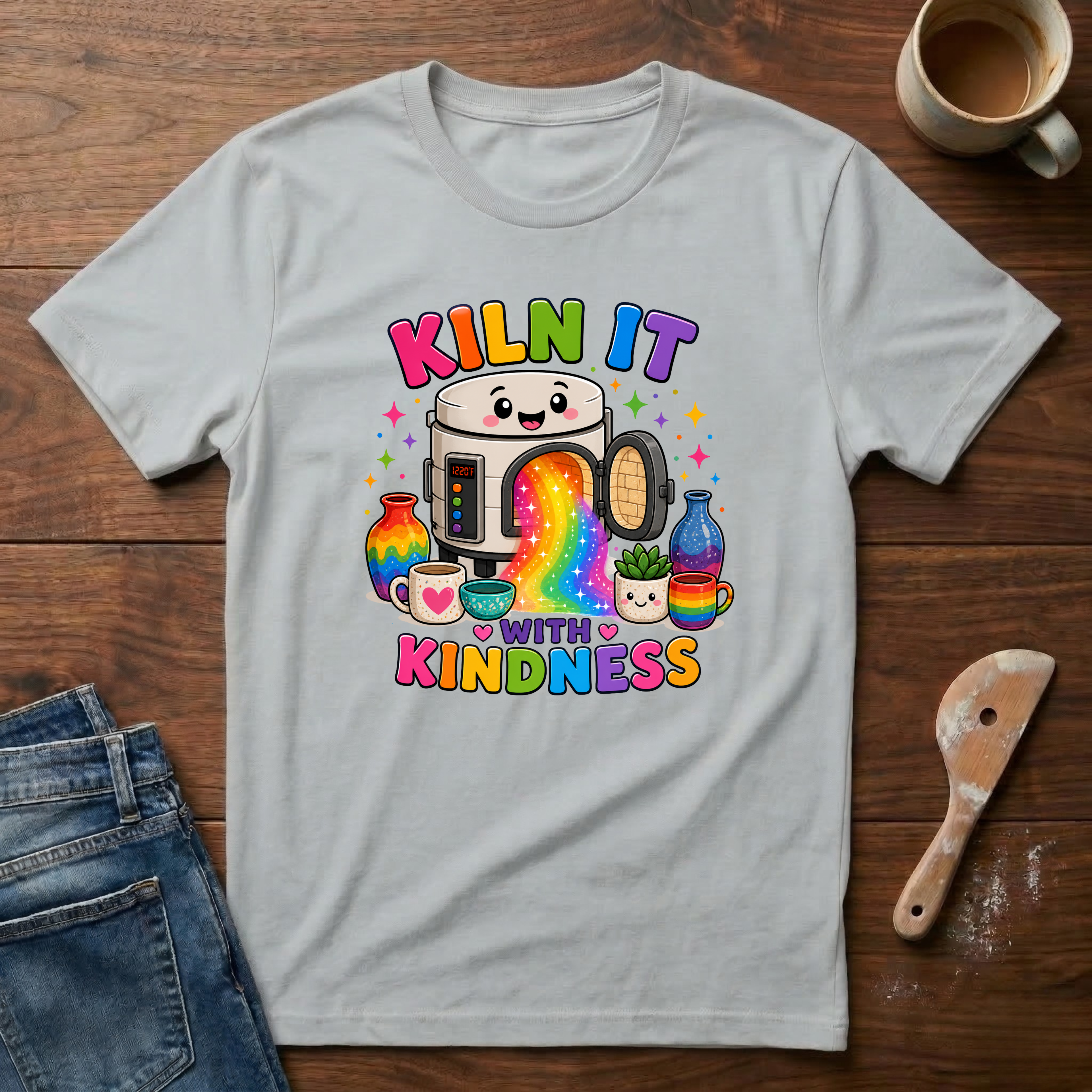 Kiln It With Kindness Rainbow T-Shirt