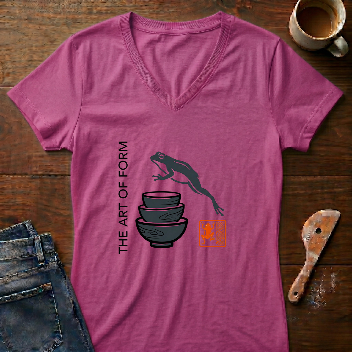 The Art Of Form Ladies' V-Neck T-Shirt