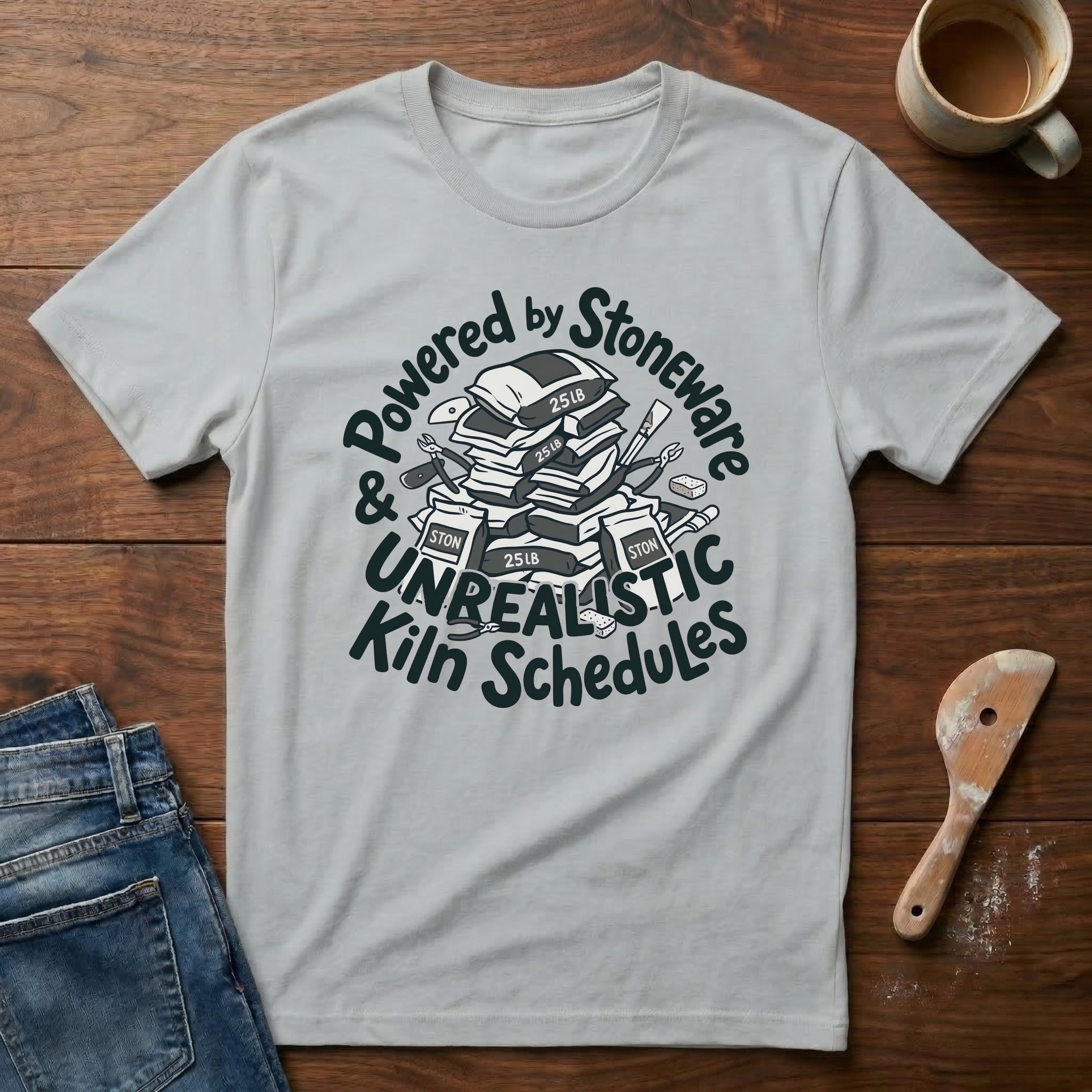 Powered By Stoneware & Unrealistic Kiln Schedules T-Shirt