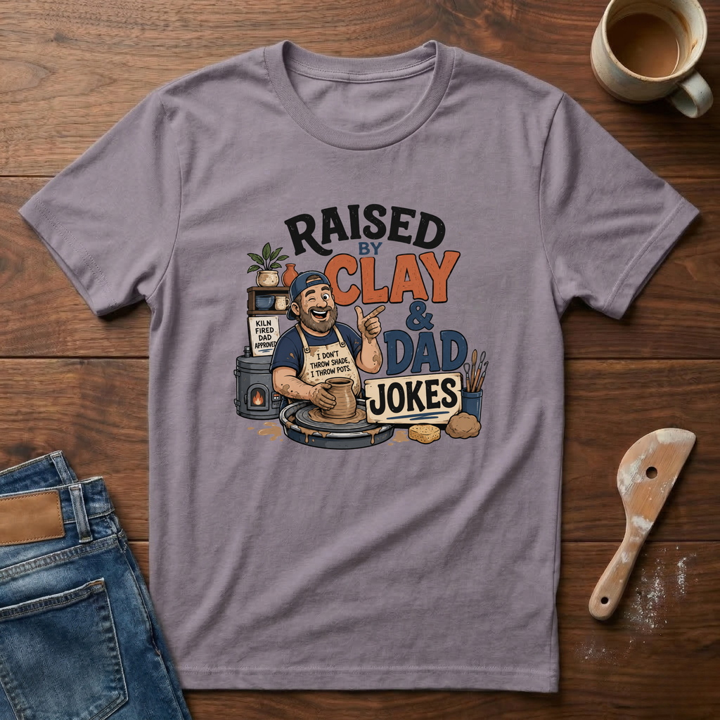 Raised By Clay & Dad Jokes T-Shirt