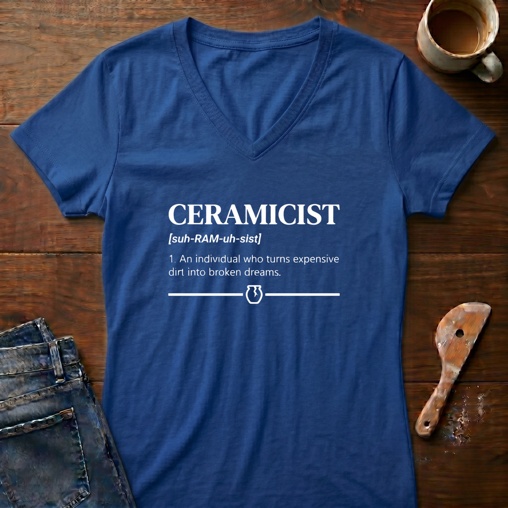 Ceramicist Defined Ladies' V-Neck T-Shirt