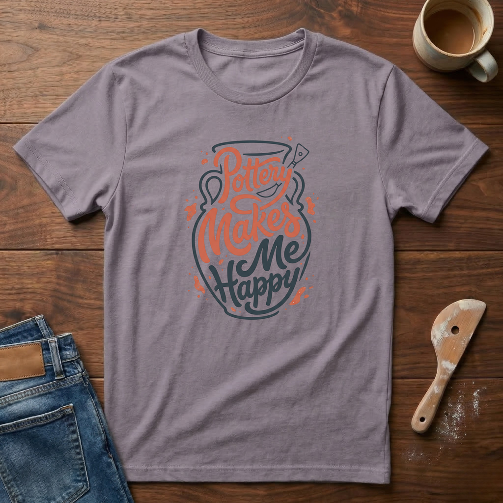 Pottery Makes Me Happy  T-Shirt