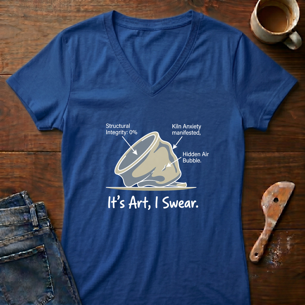It's Art I Swear Ladies' V-Neck T-Shirt