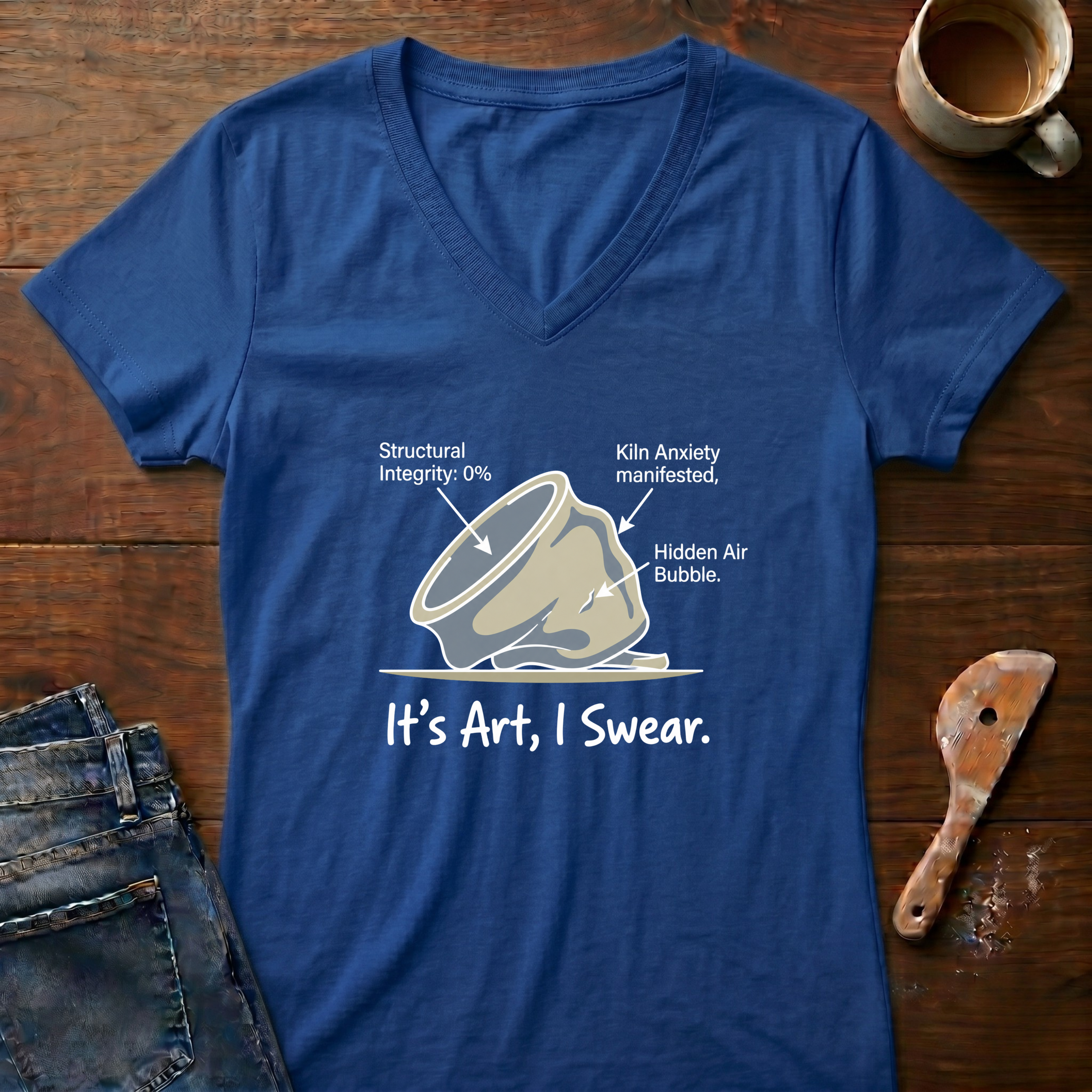 It's Art I Swear Ladies' V-Neck T-Shirt