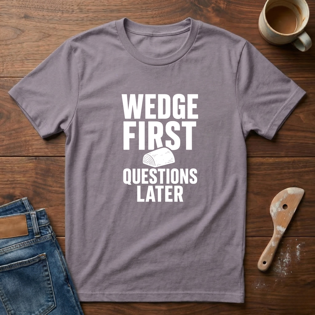 Wedge First. Questions Later T-Shirt