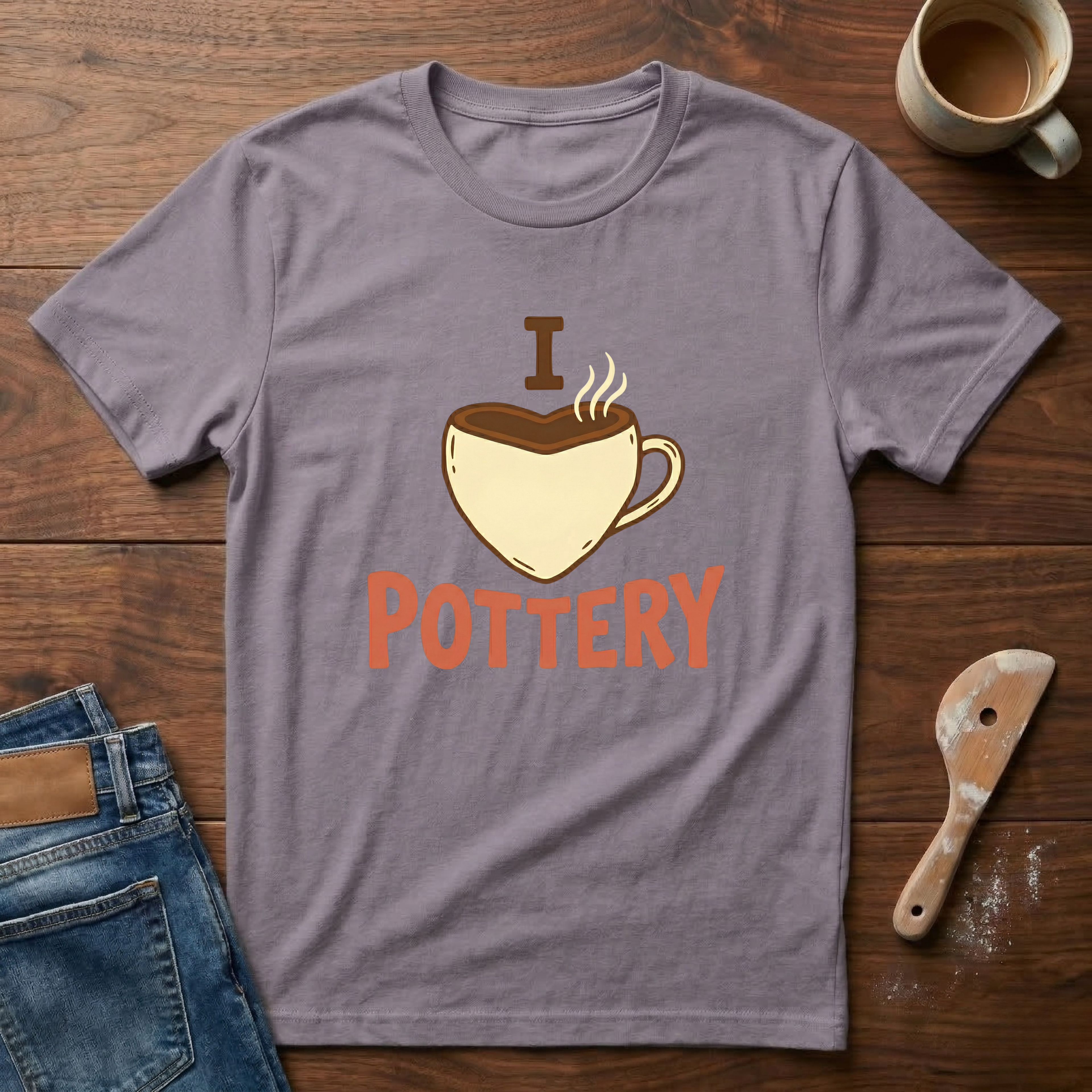I Heart Pottery Retro T-Shirt