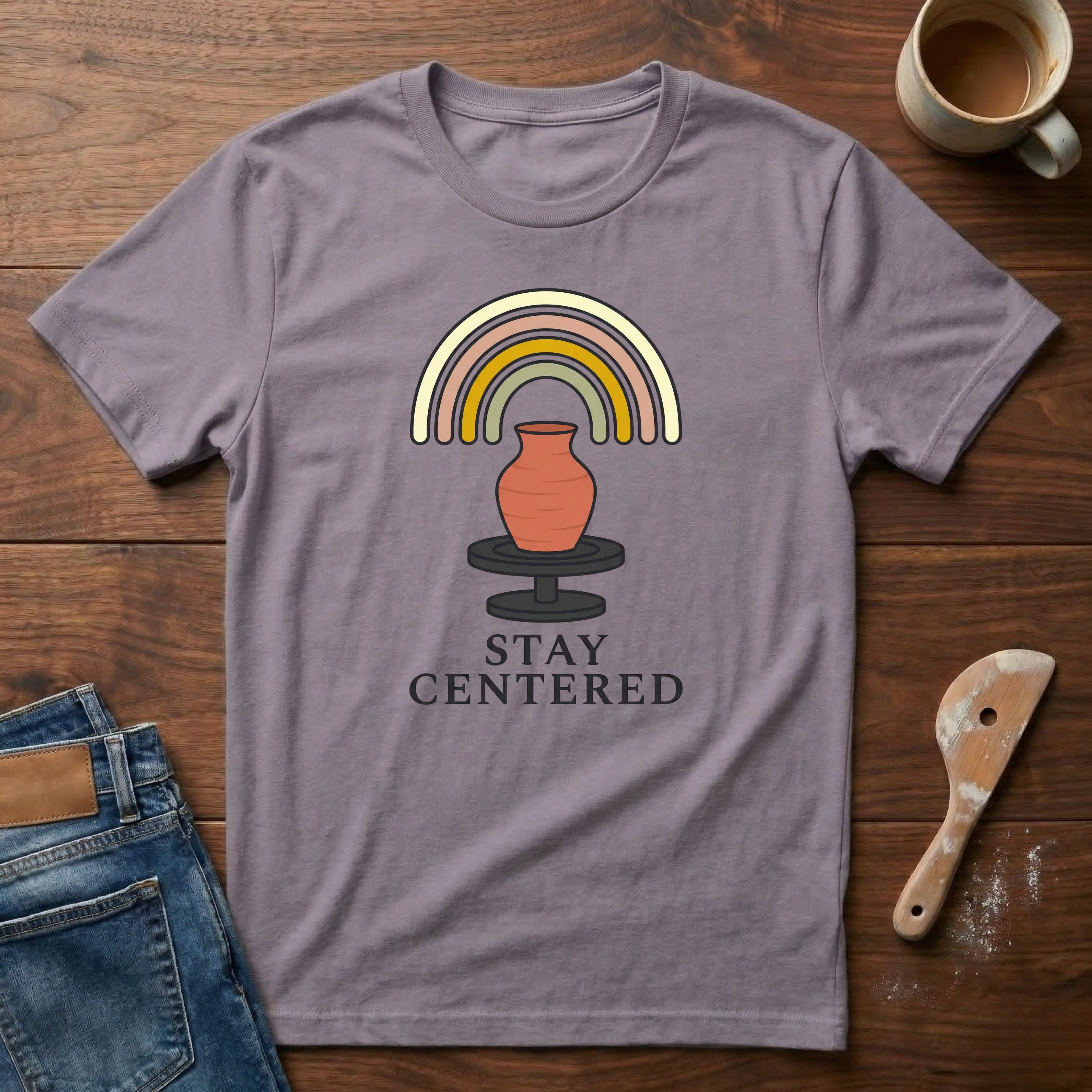 Rainbow Stay Centerd T-Shirt