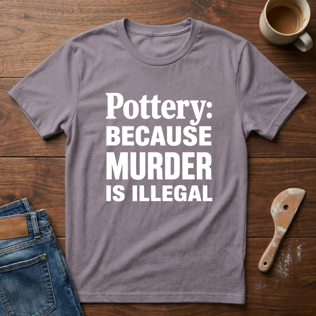 Pottery: Because Murder Is Illegal T-Shirt