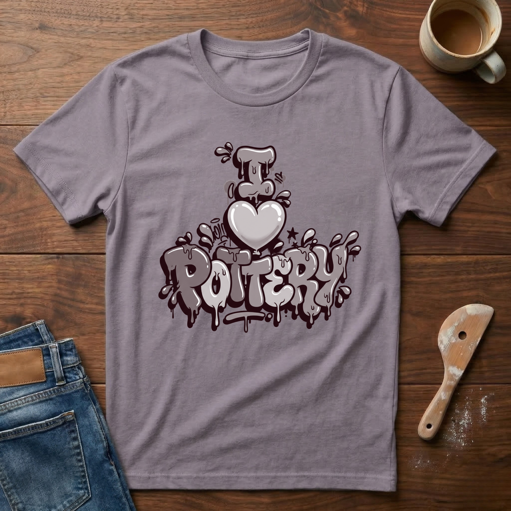 I Heart Pottery Graffiti T-Shirt