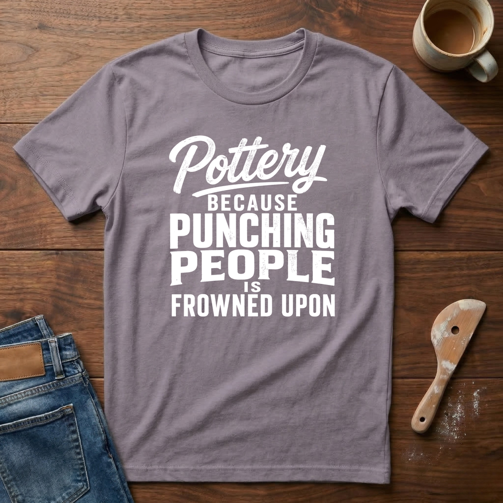 Pottery Because Punching People Is Frowned Upon T-Shirt