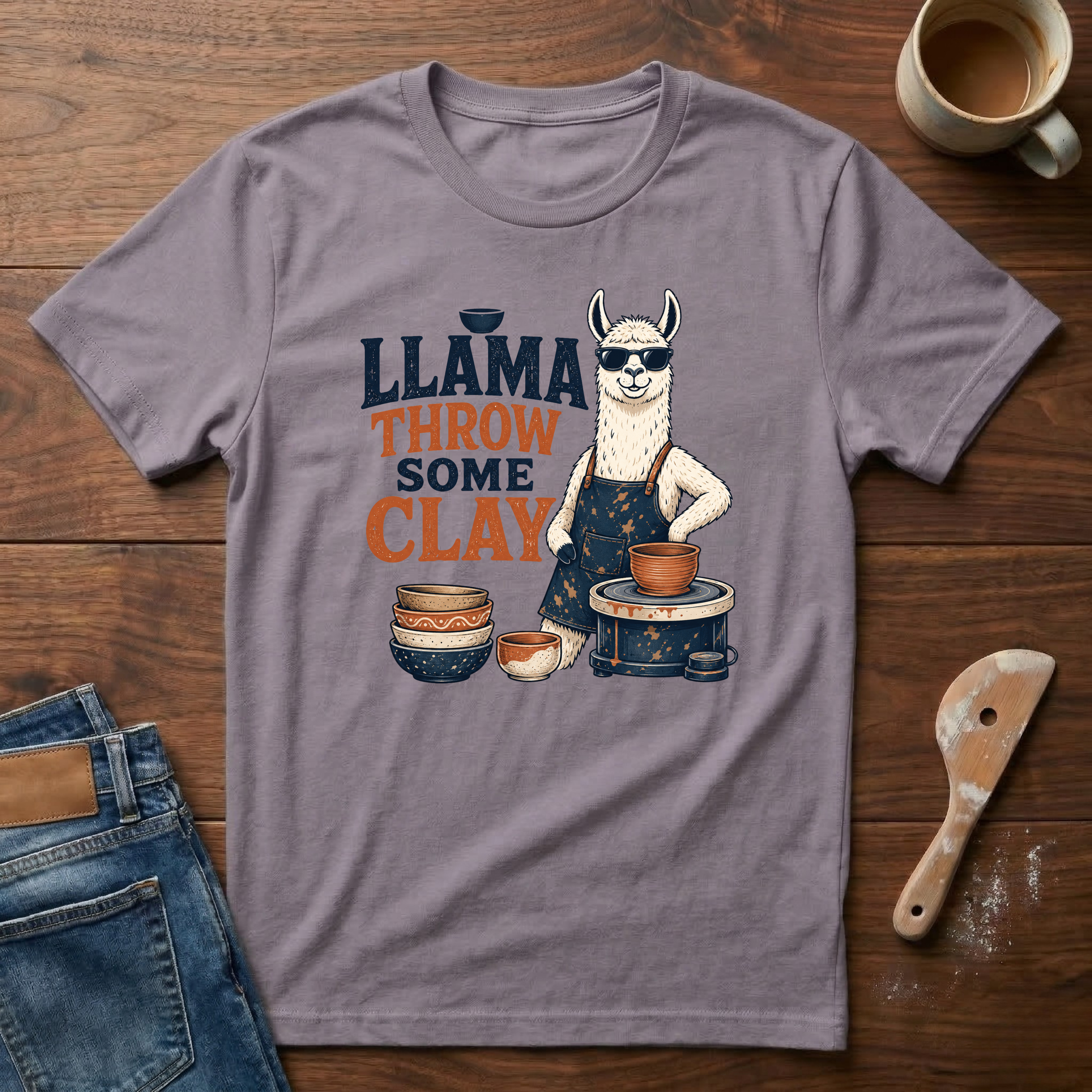 Llama Throw Some Clay T-Shirt
