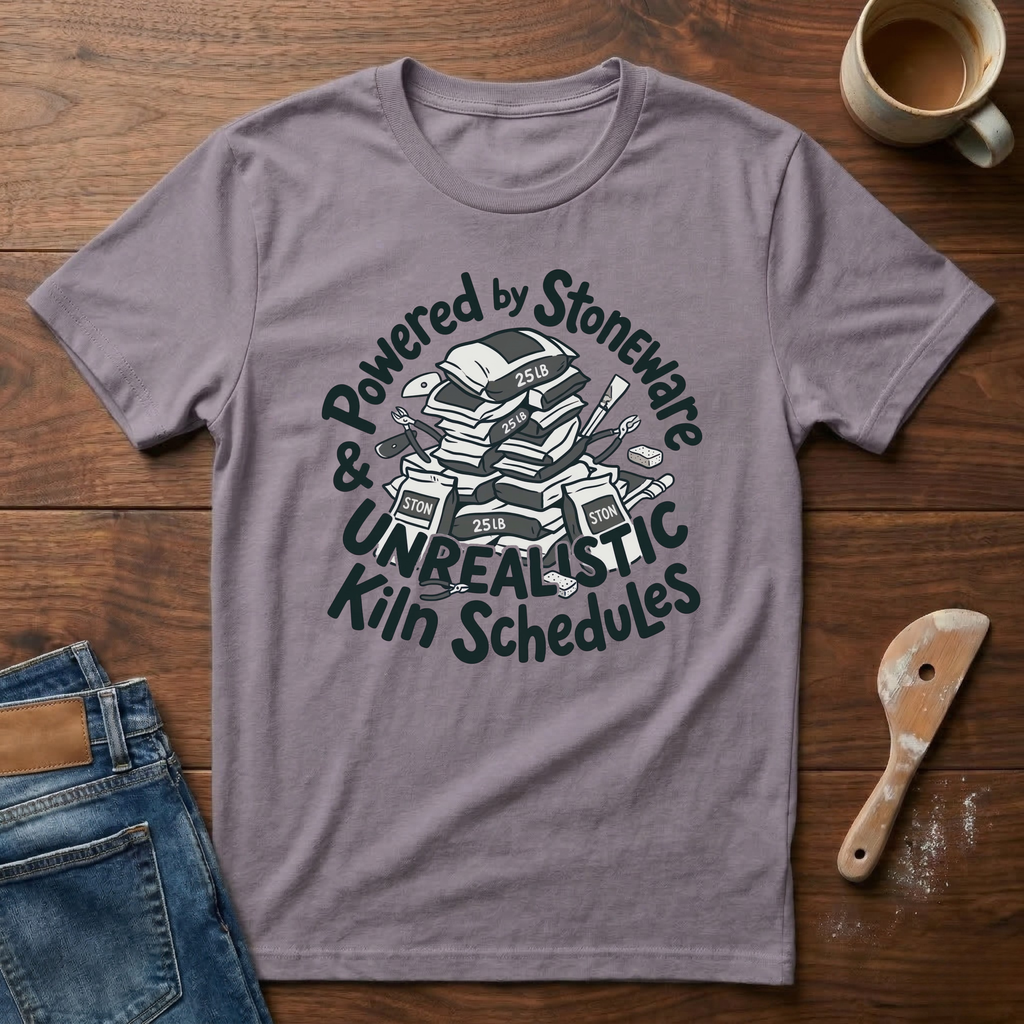 Powered By Stoneware & Unrealistic Kiln Schedules T-Shirt