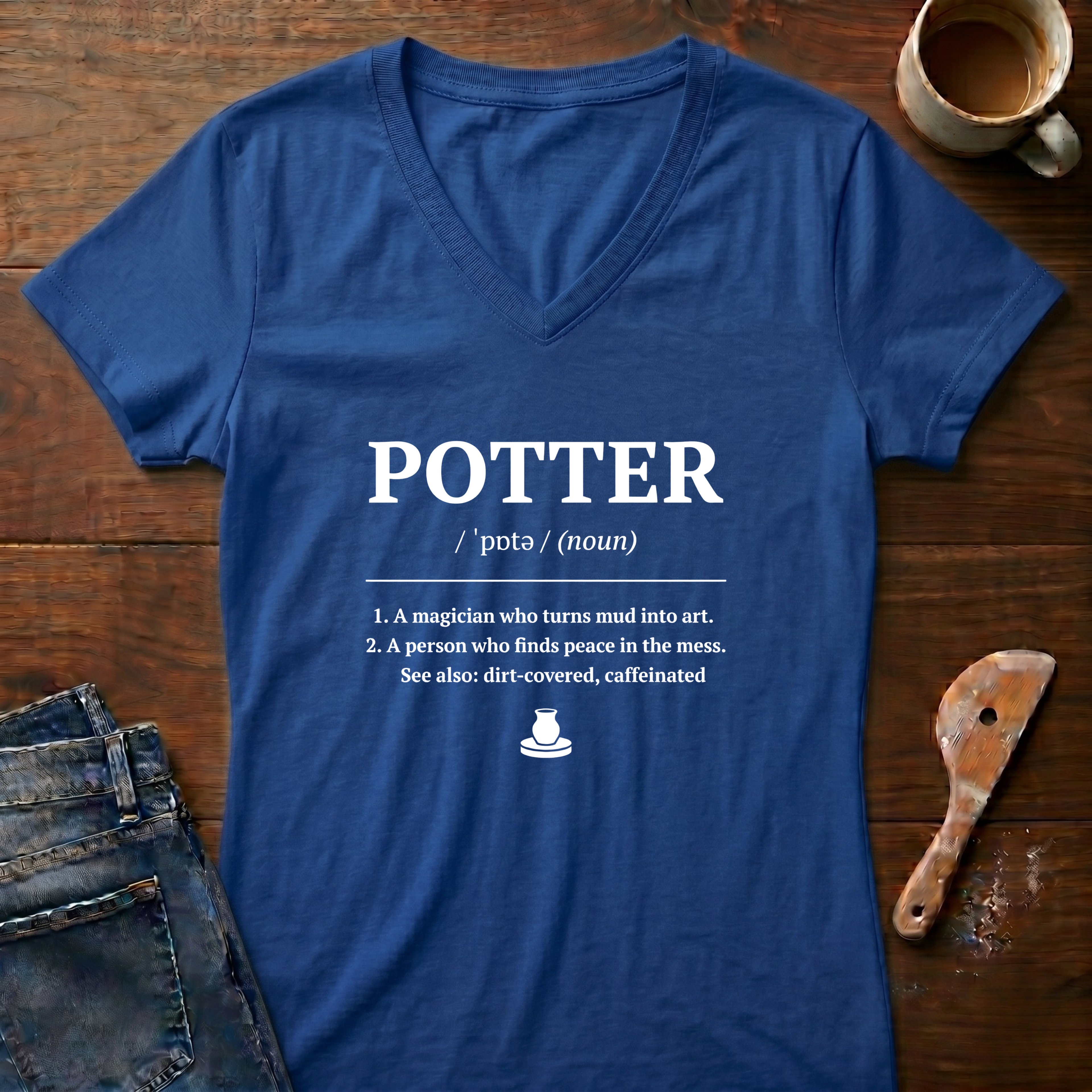 Potter Defined Ladies' V-Neck T-Shirt