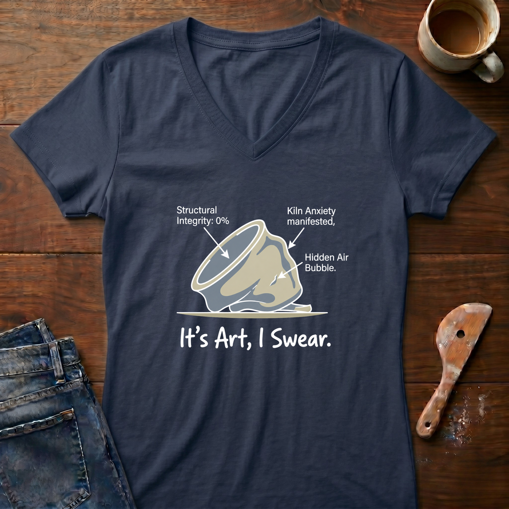 It's Art I Swear Ladies' V-Neck T-Shirt