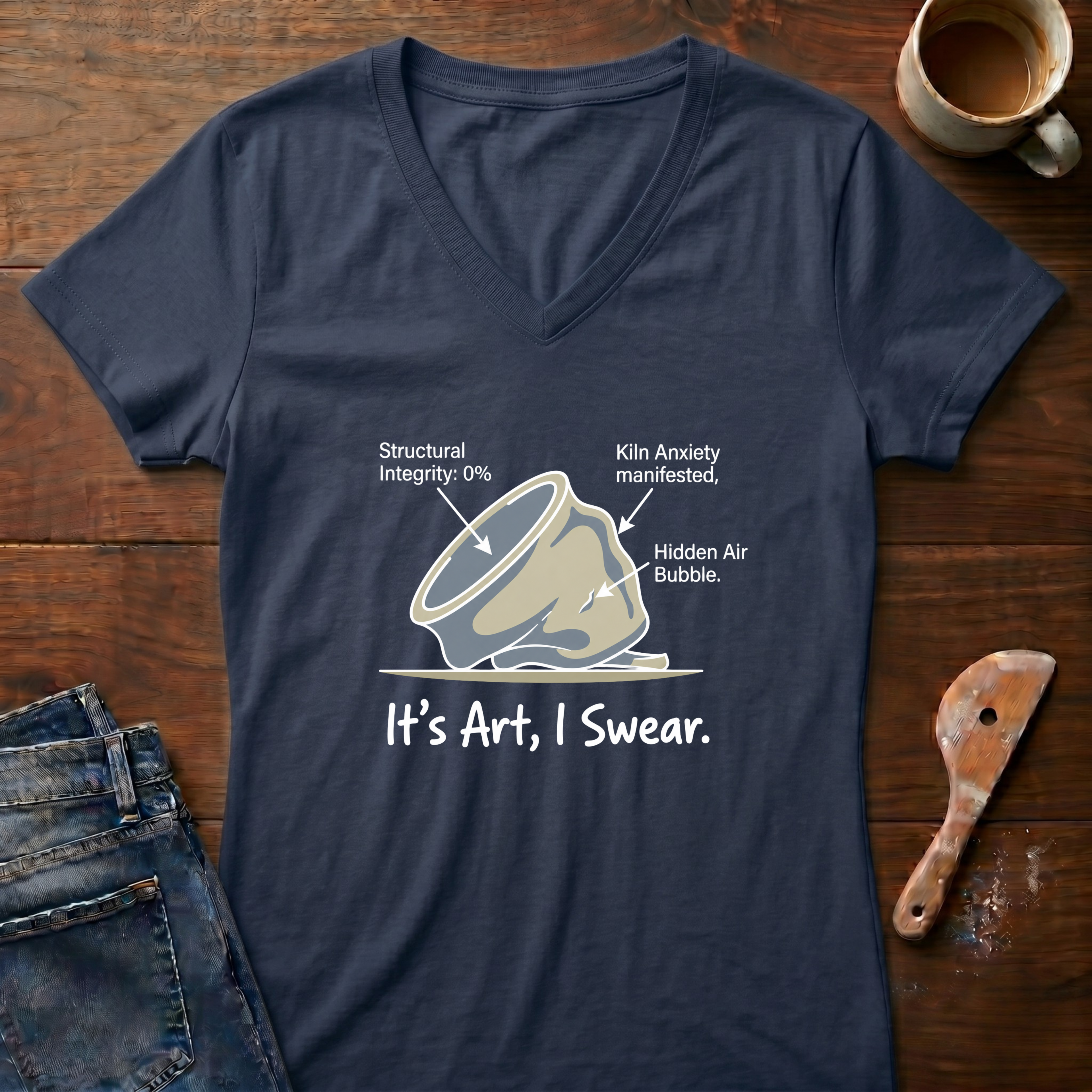 It's Art I Swear Ladies' V-Neck T-Shirt