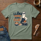 Llama Throw Some Clay T-Shirt