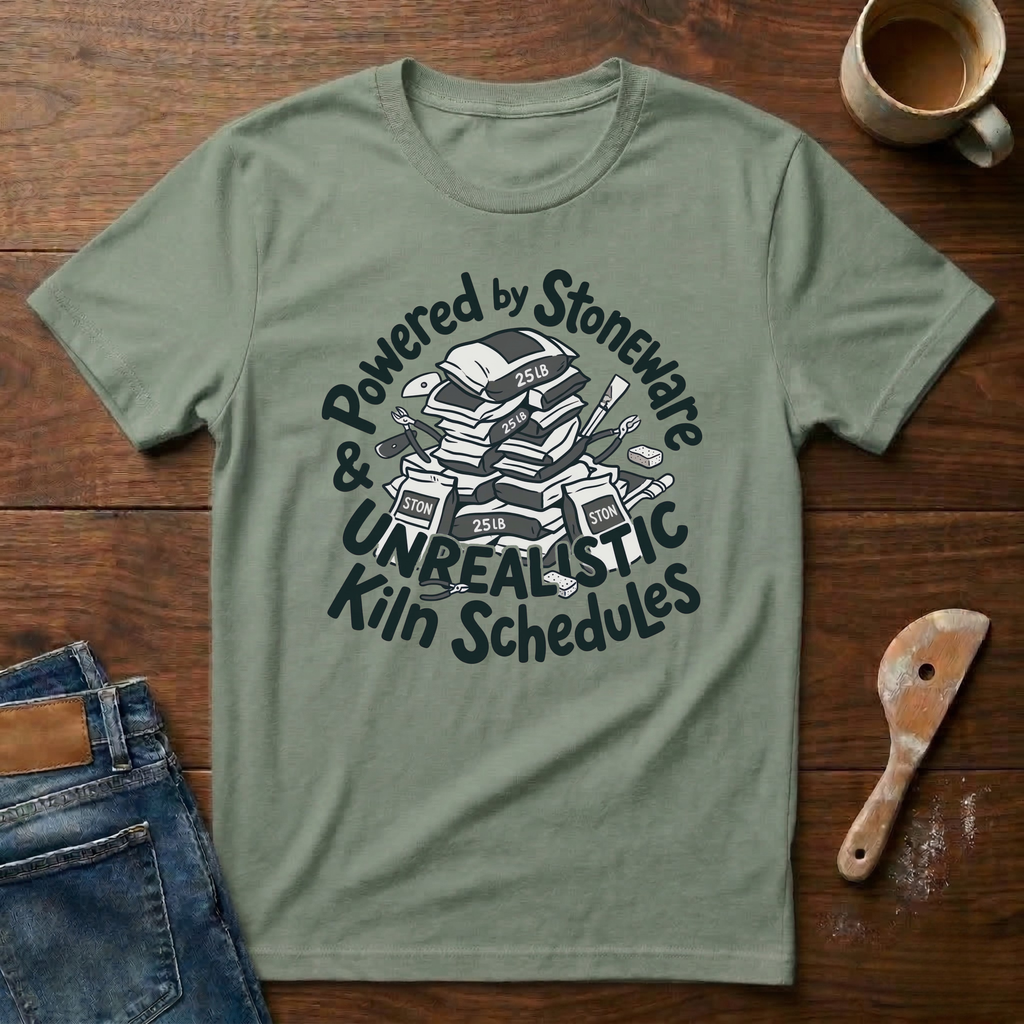 Powered By Stoneware & Unrealistic Kiln Schedules T-Shirt
