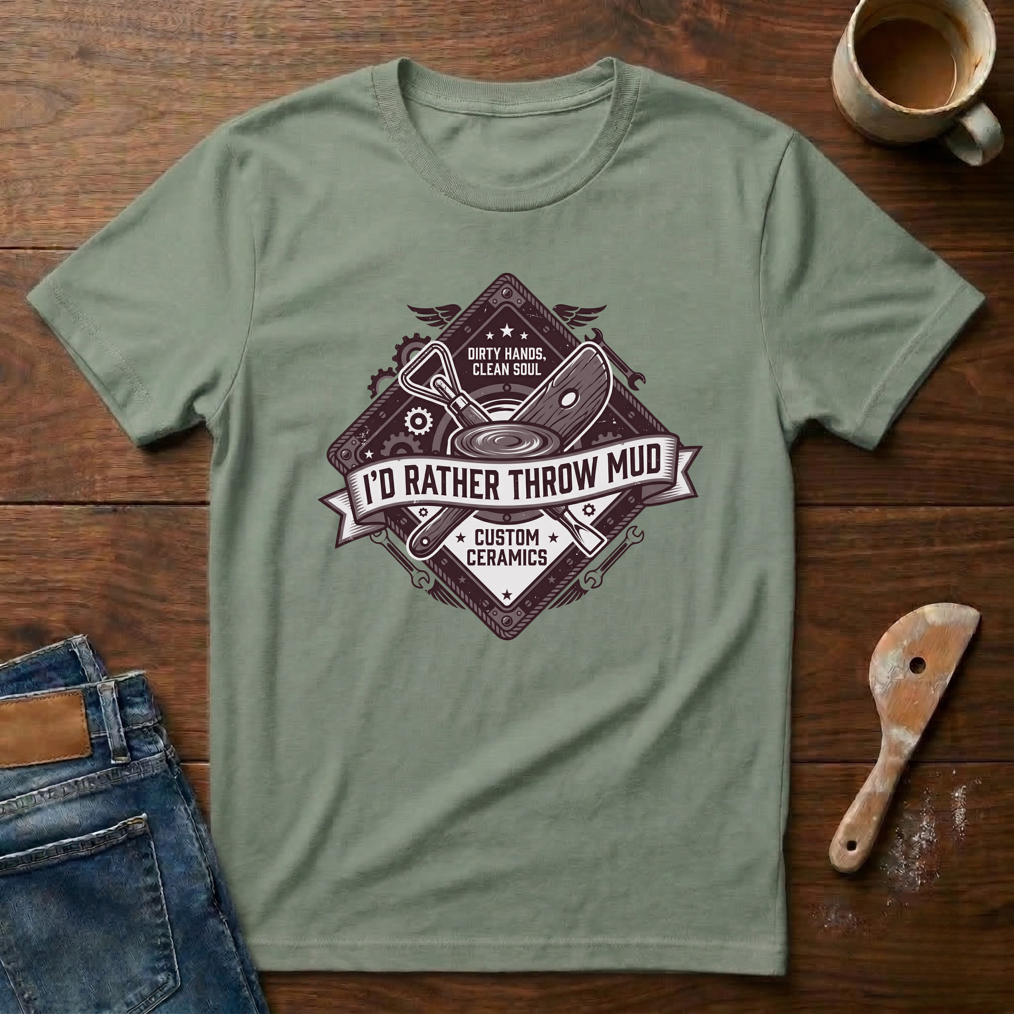 I'd Rather Throw Mud T-Shirt
