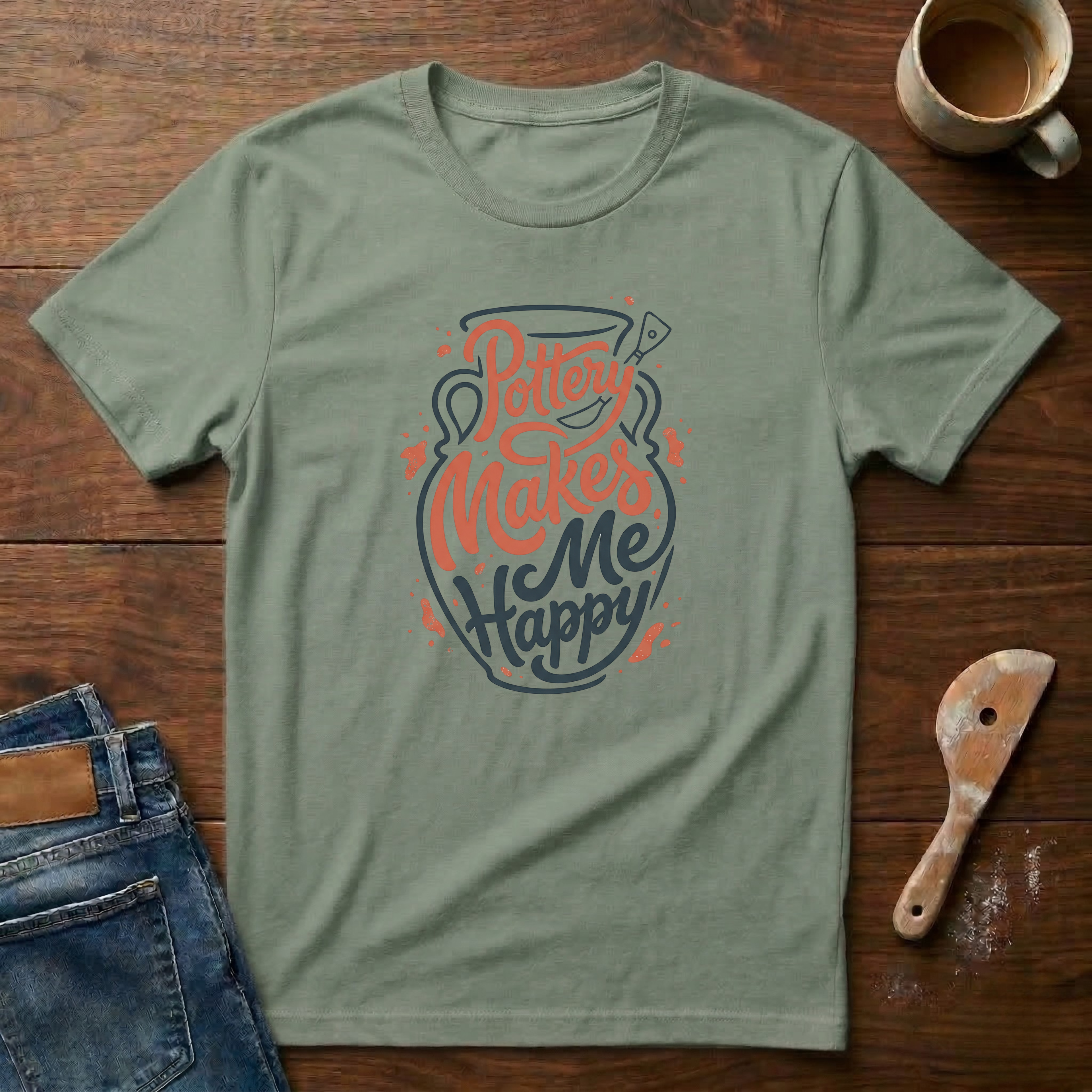 Pottery Makes Me Happy  T-Shirt