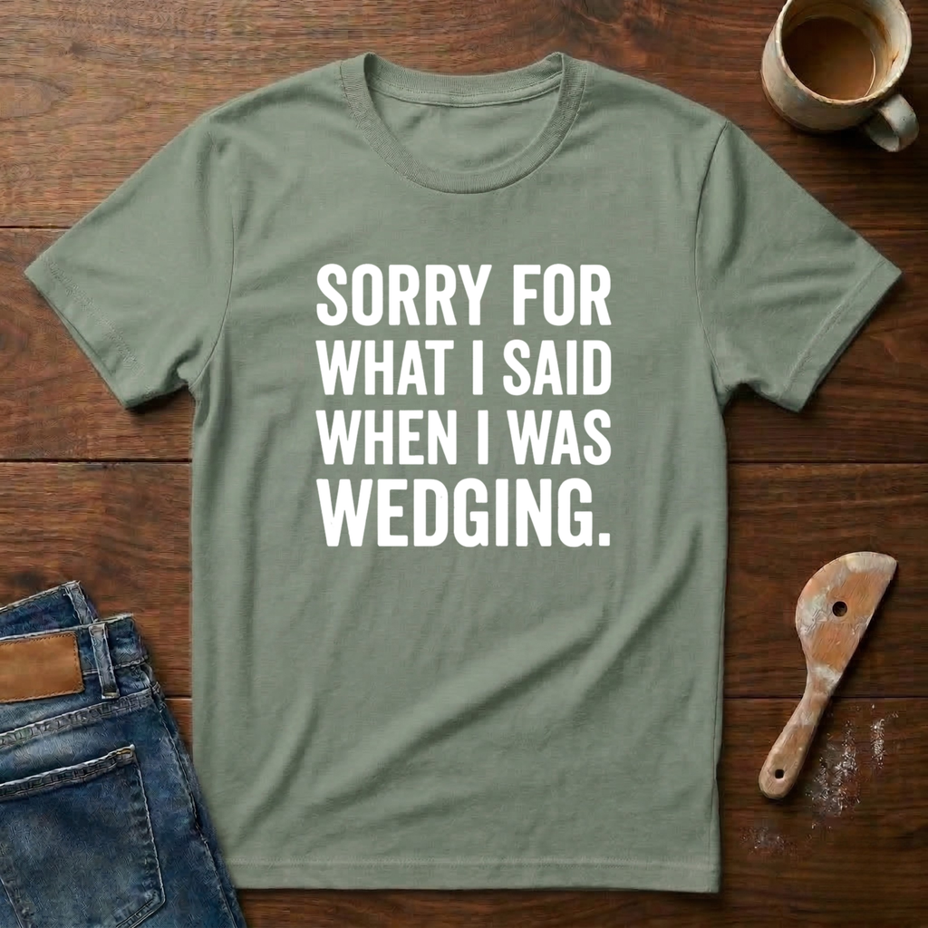 Sorry For What I Said When I Was Wedging T-Shirt