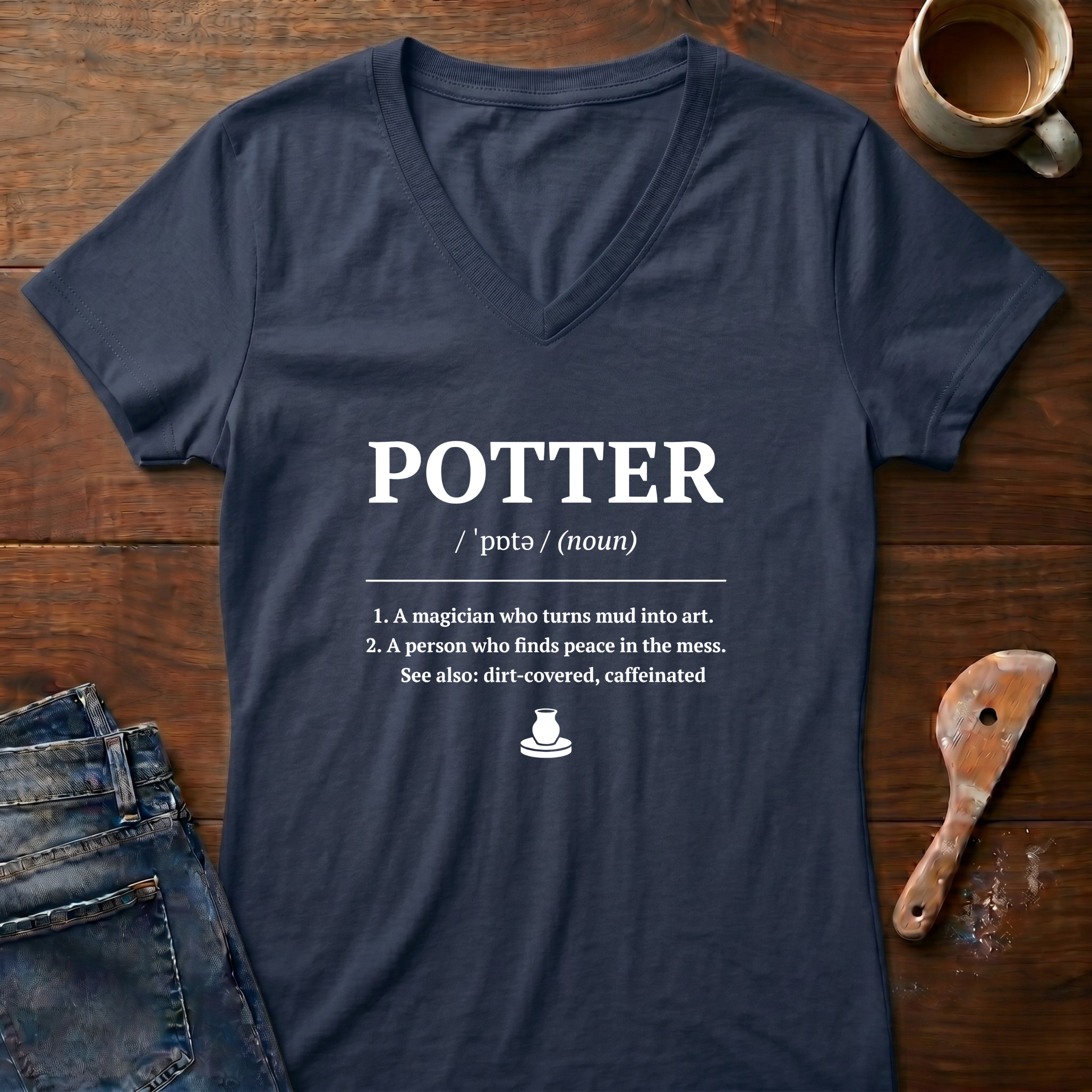 Potter Defined Ladies' V-Neck T-Shirt