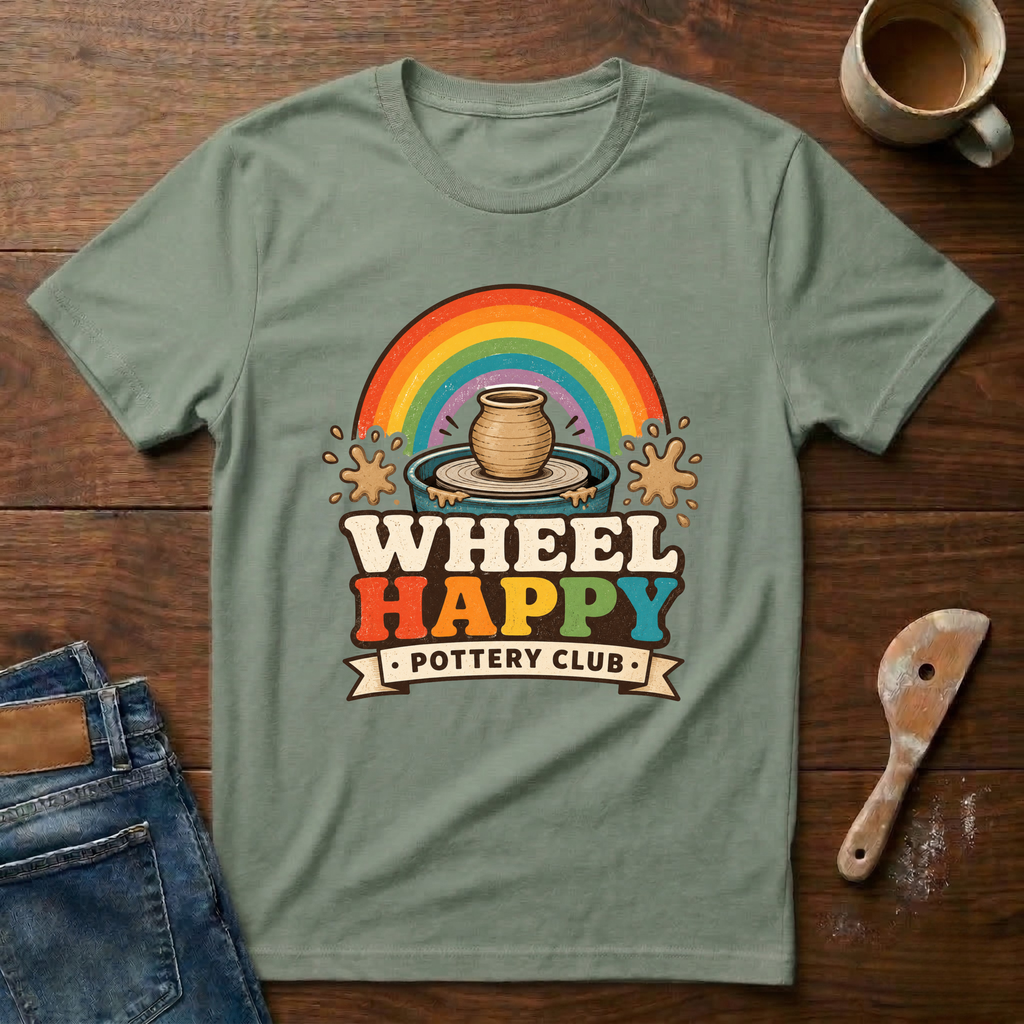 Wheel Happy Pottery Club T-Shirt