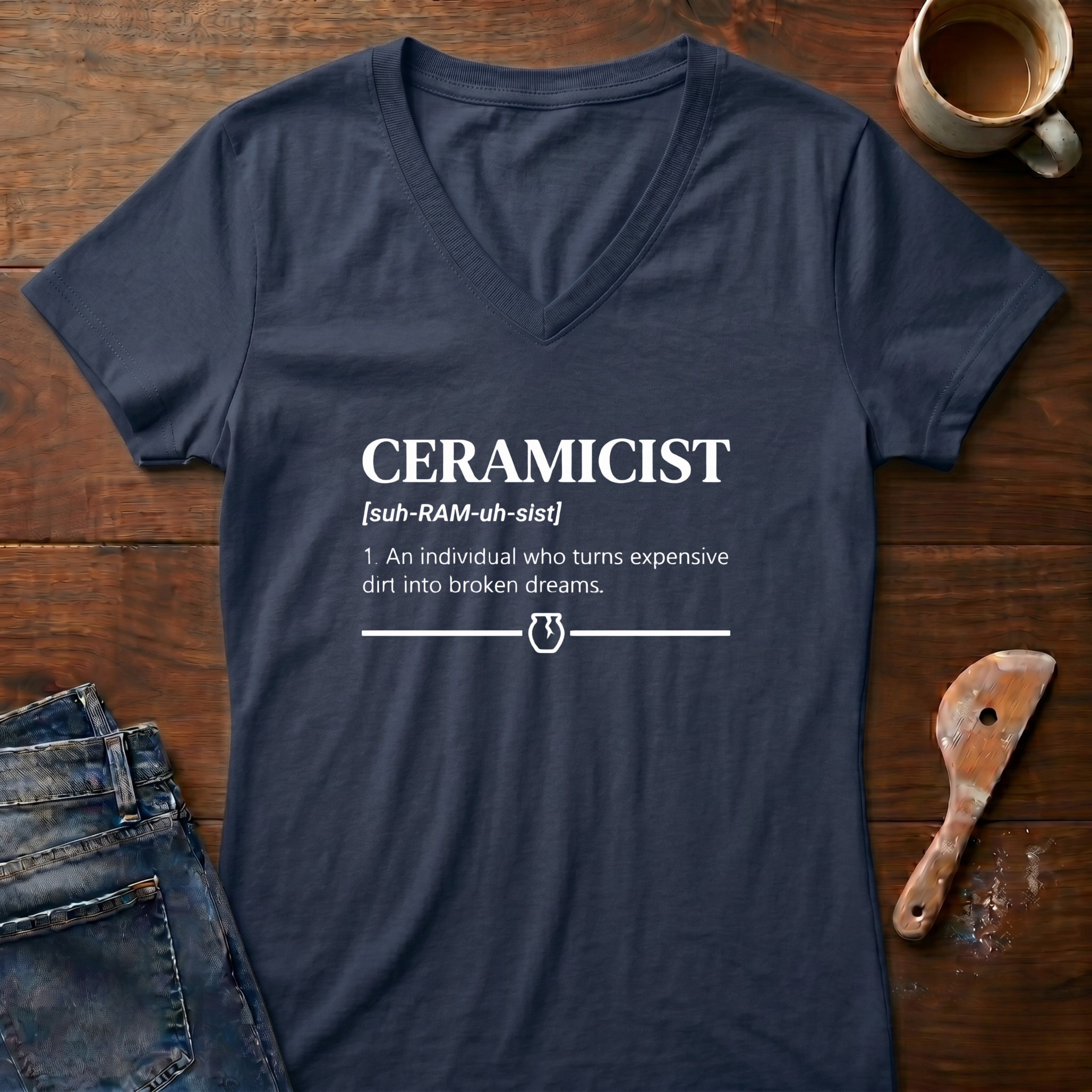 Ceramicist Defined Ladies' V-Neck T-Shirt