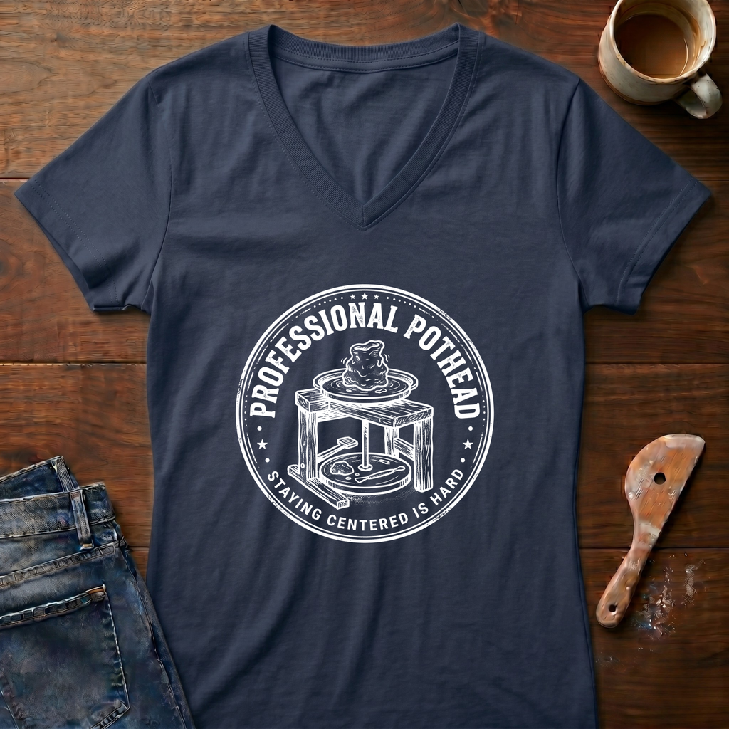 Professional Pothead Ladies' V-Neck T-Shirt