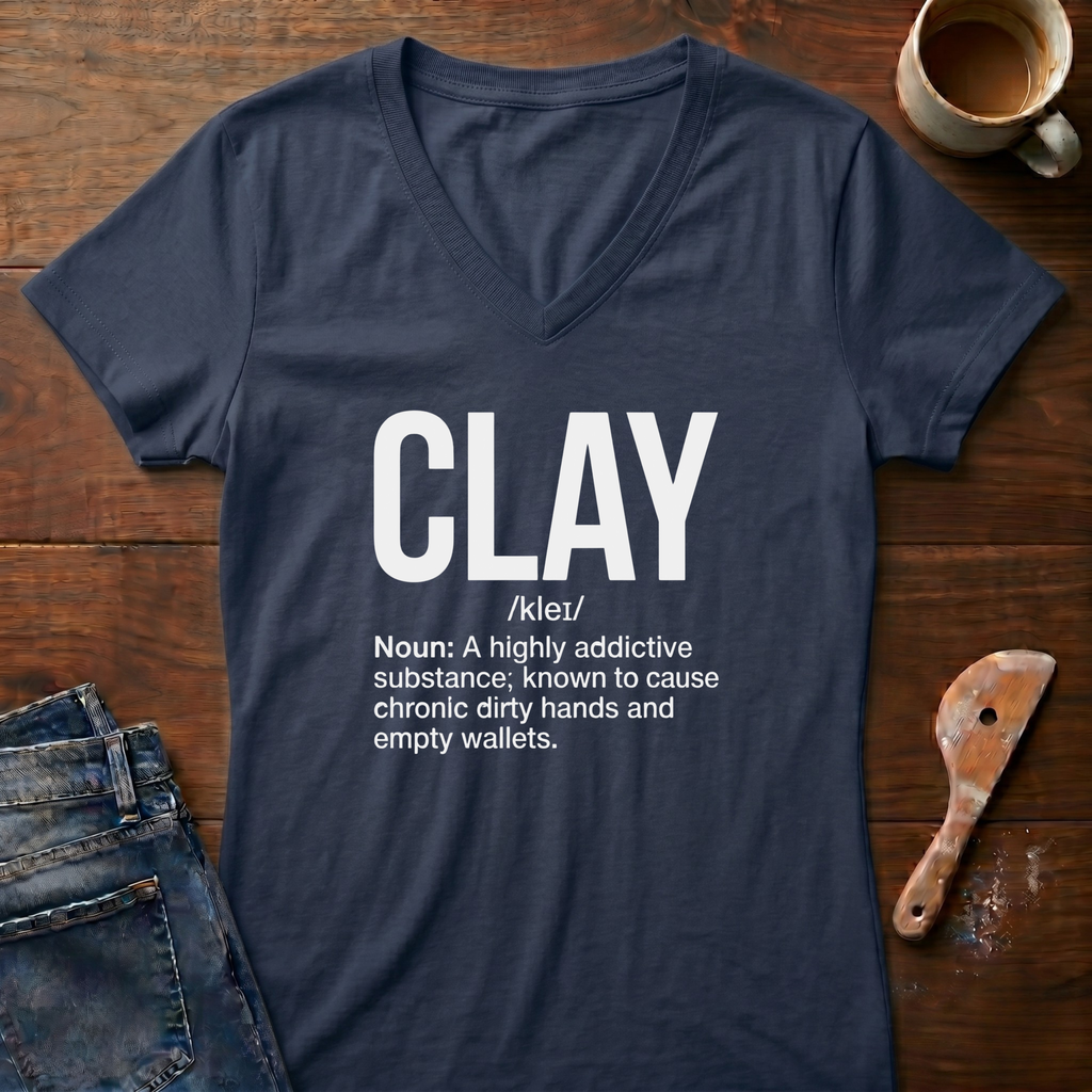Clay Defined Ladies' V-Neck T-Shirt